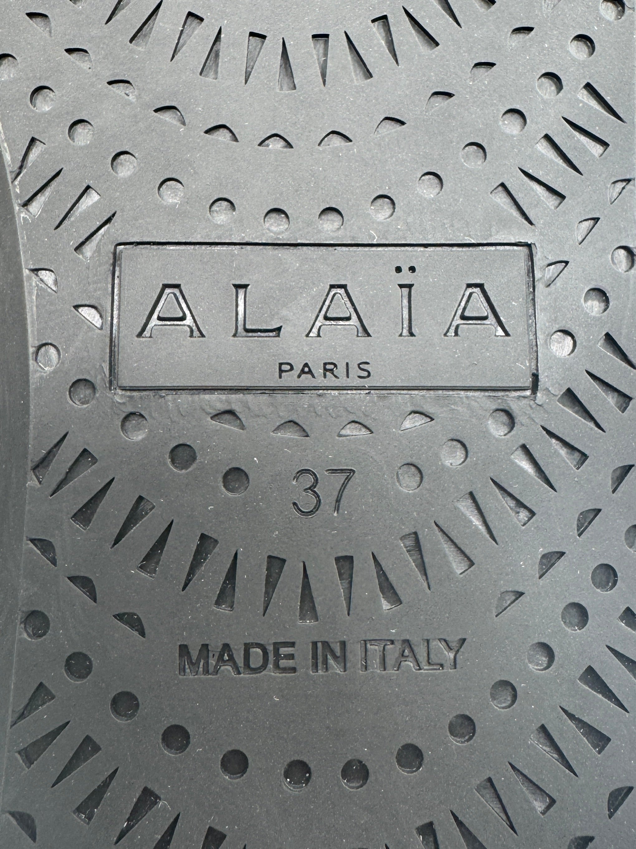 Alaïa Black Leather Silver Balls Ballet Flats
