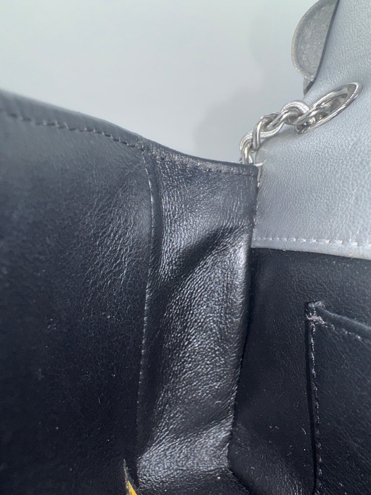 Chanel Silver Camellia Mini Flapbag