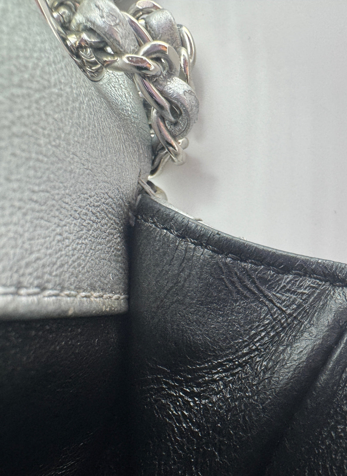 Chanel Silver Camellia Mini Flapbag