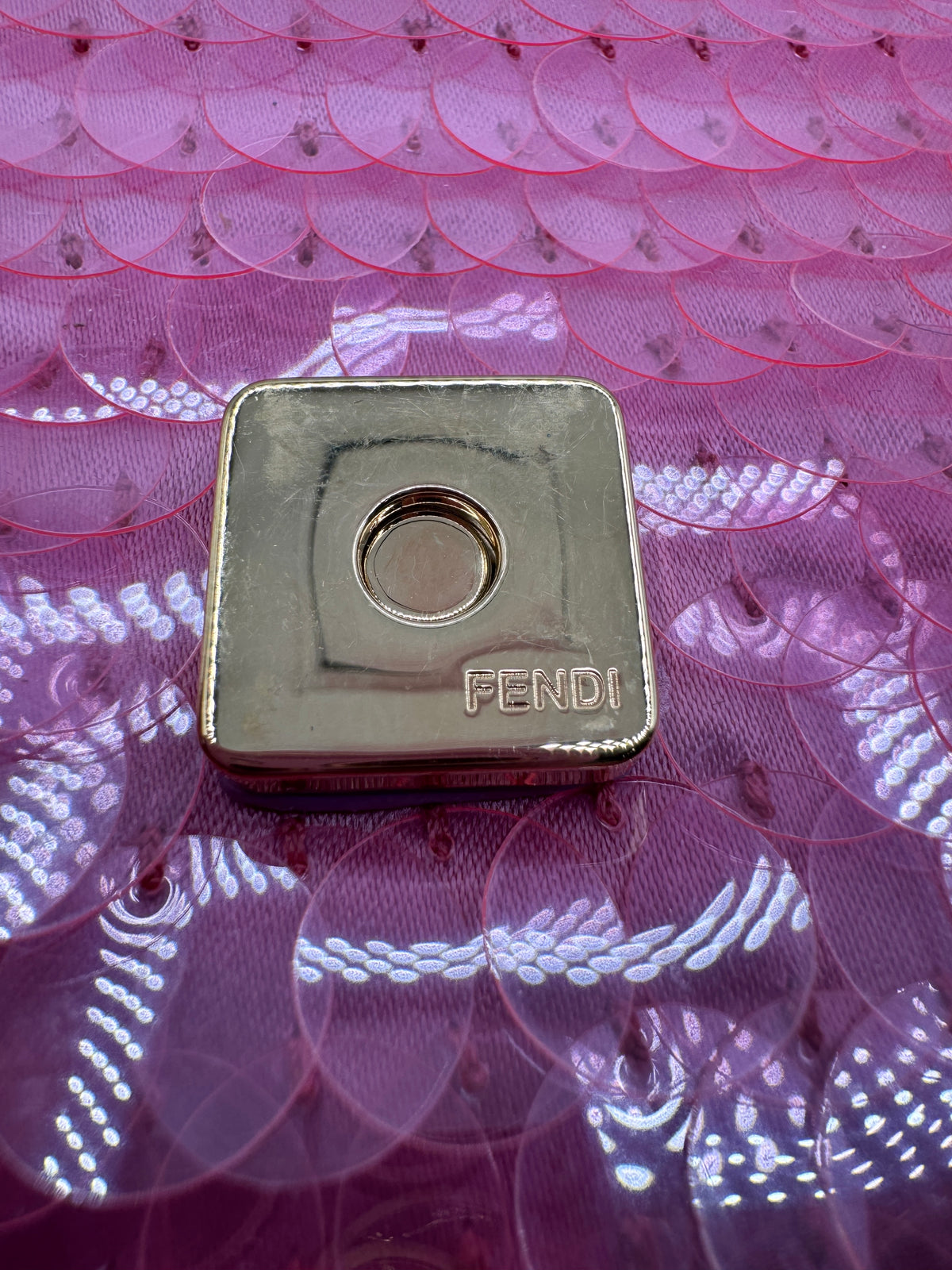 FENDI Pink Sequin Baguette