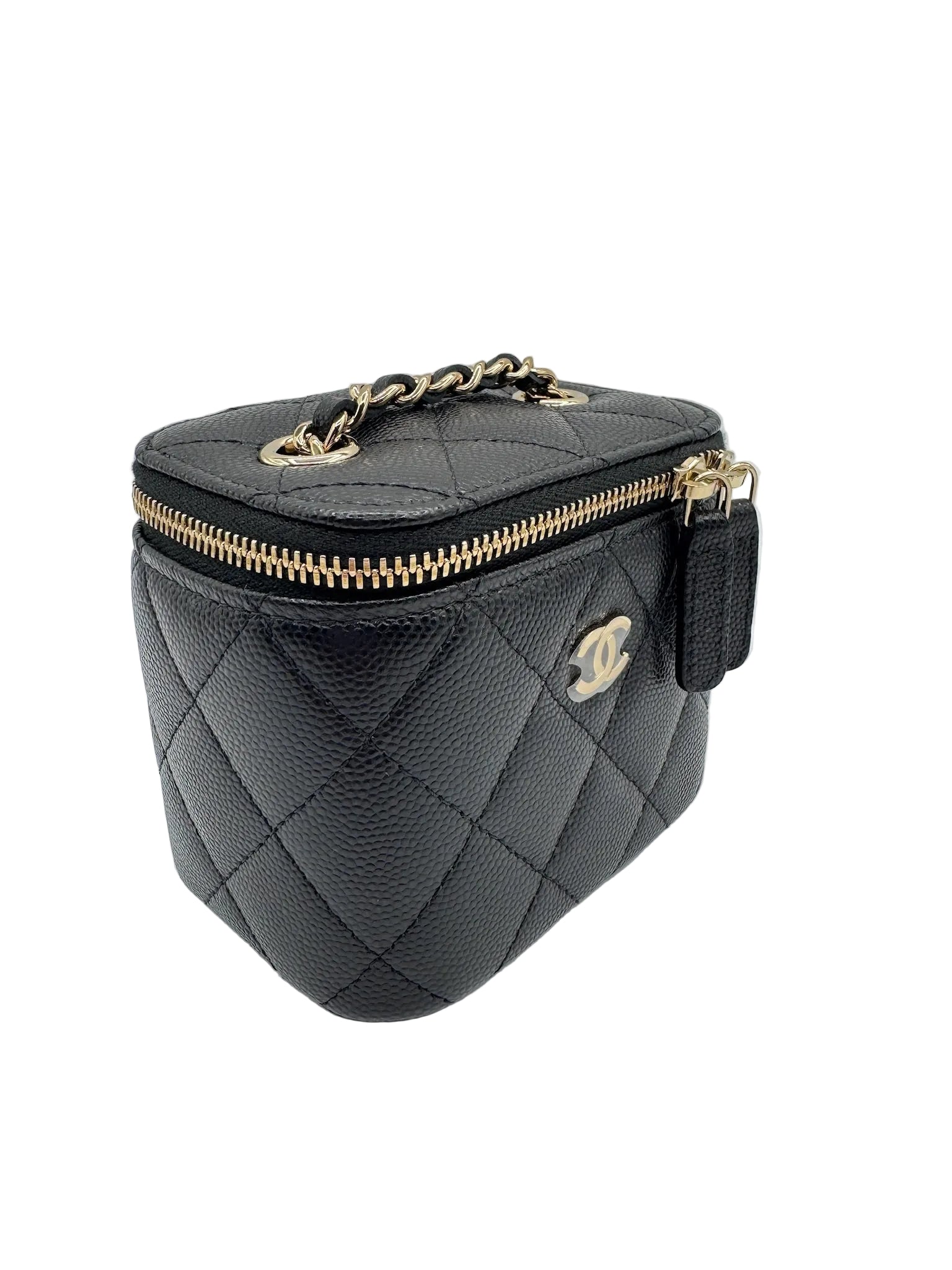Chanel Black Caviar Mini Box Vanity Bag