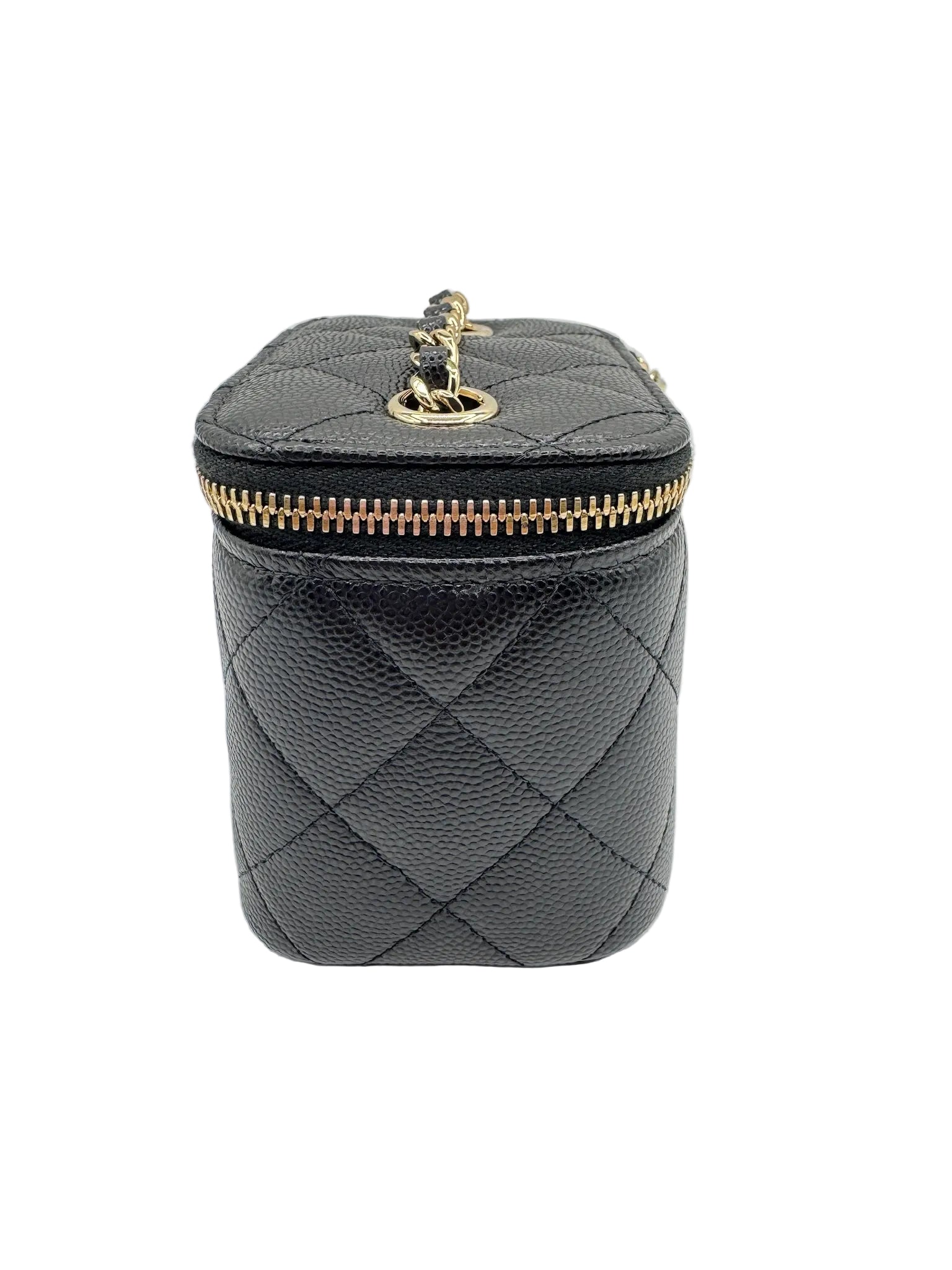 Chanel Black Caviar Mini Box Vanity Bag