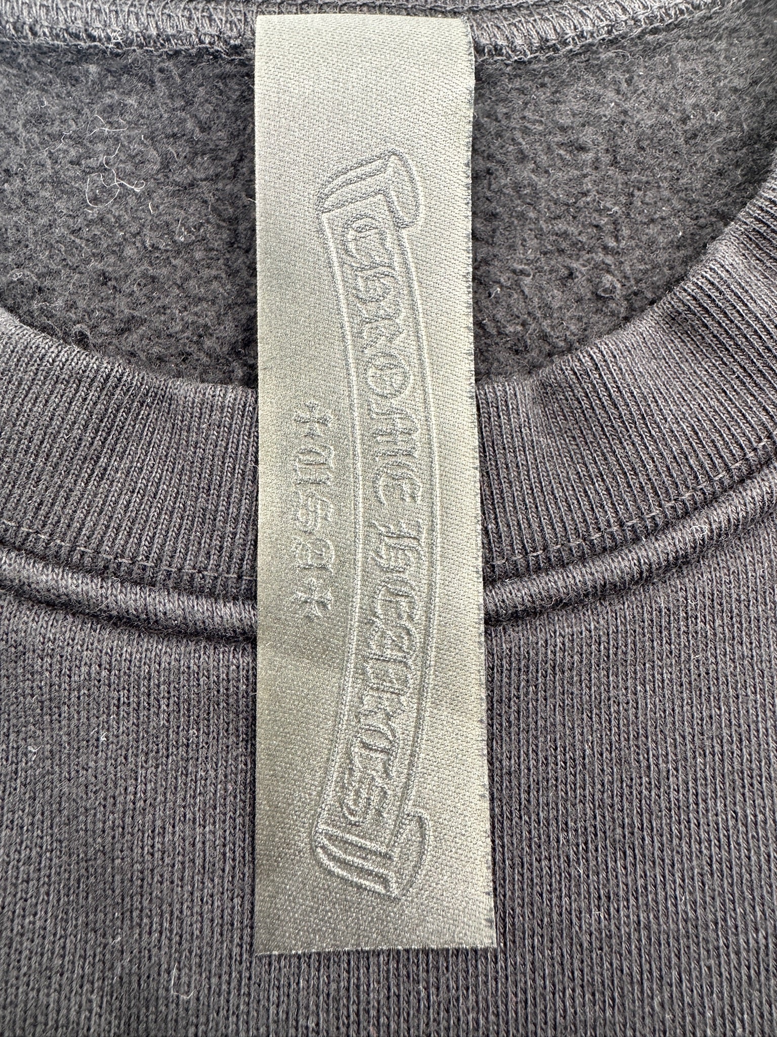 Chrome Hearts Black Sweater Black Leather and Ponyhair Cross Patches