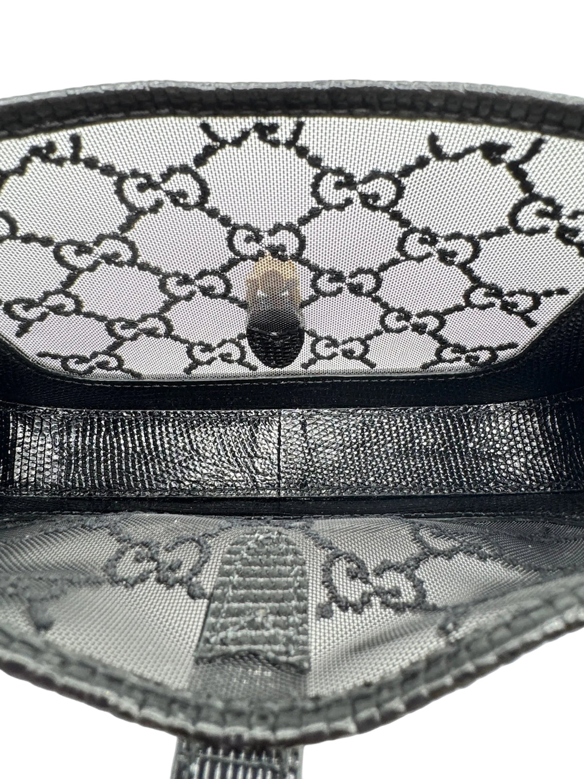 Gucci Mini Jackie Black Lizard Bag with GG Crystals