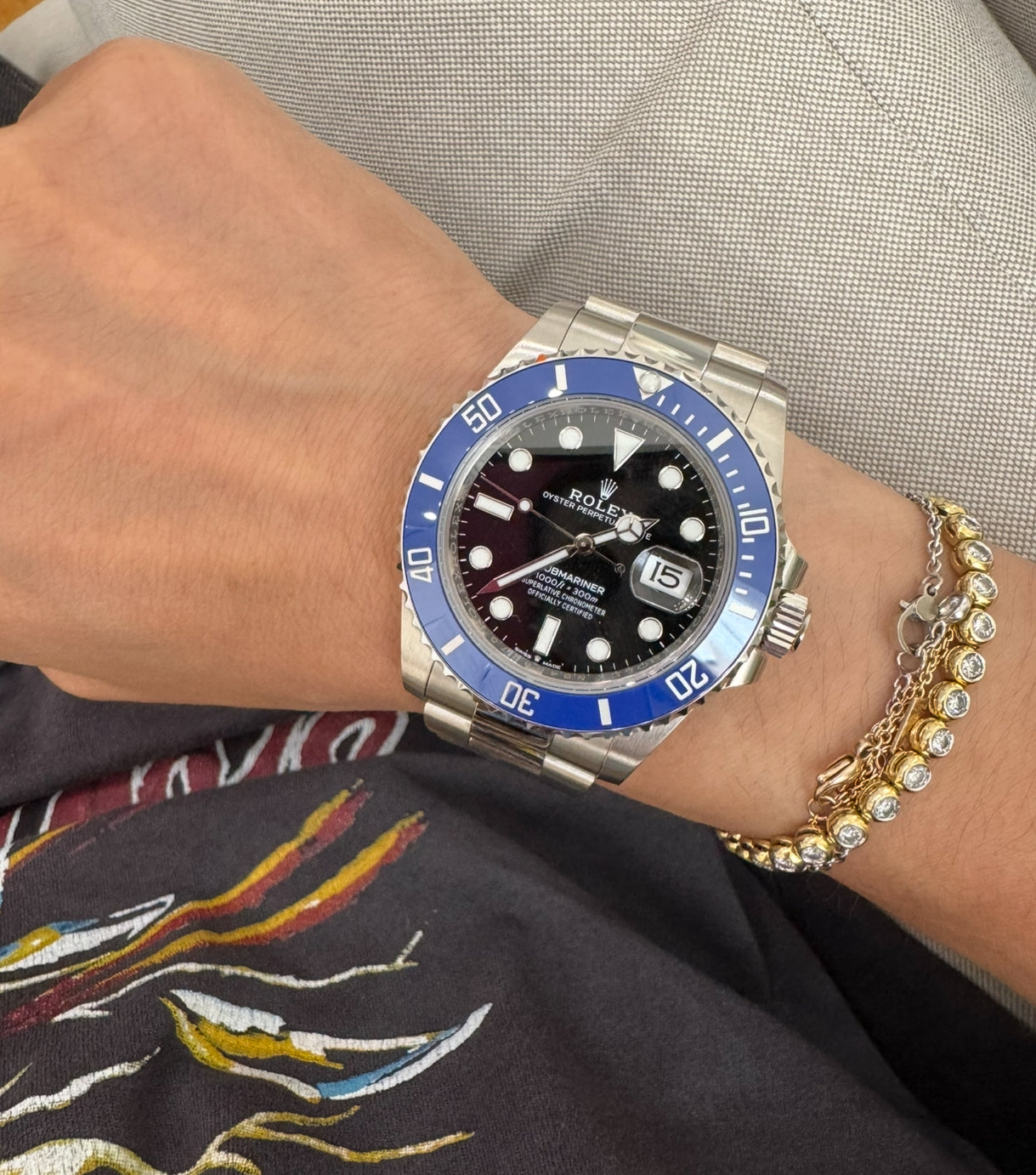 Rolex 41MM Submariner Date White Gold and Blue Ceramic Bezel and Black Dial