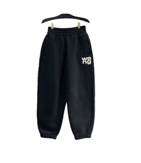 Alexander Wang Black Joggers White Logo