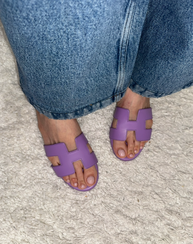 Hermès Oasis Sandals Violet Parme Purple
