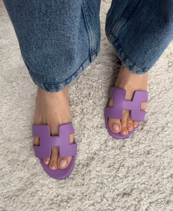 Hermès Oasis Sandals Violet Parme Purple