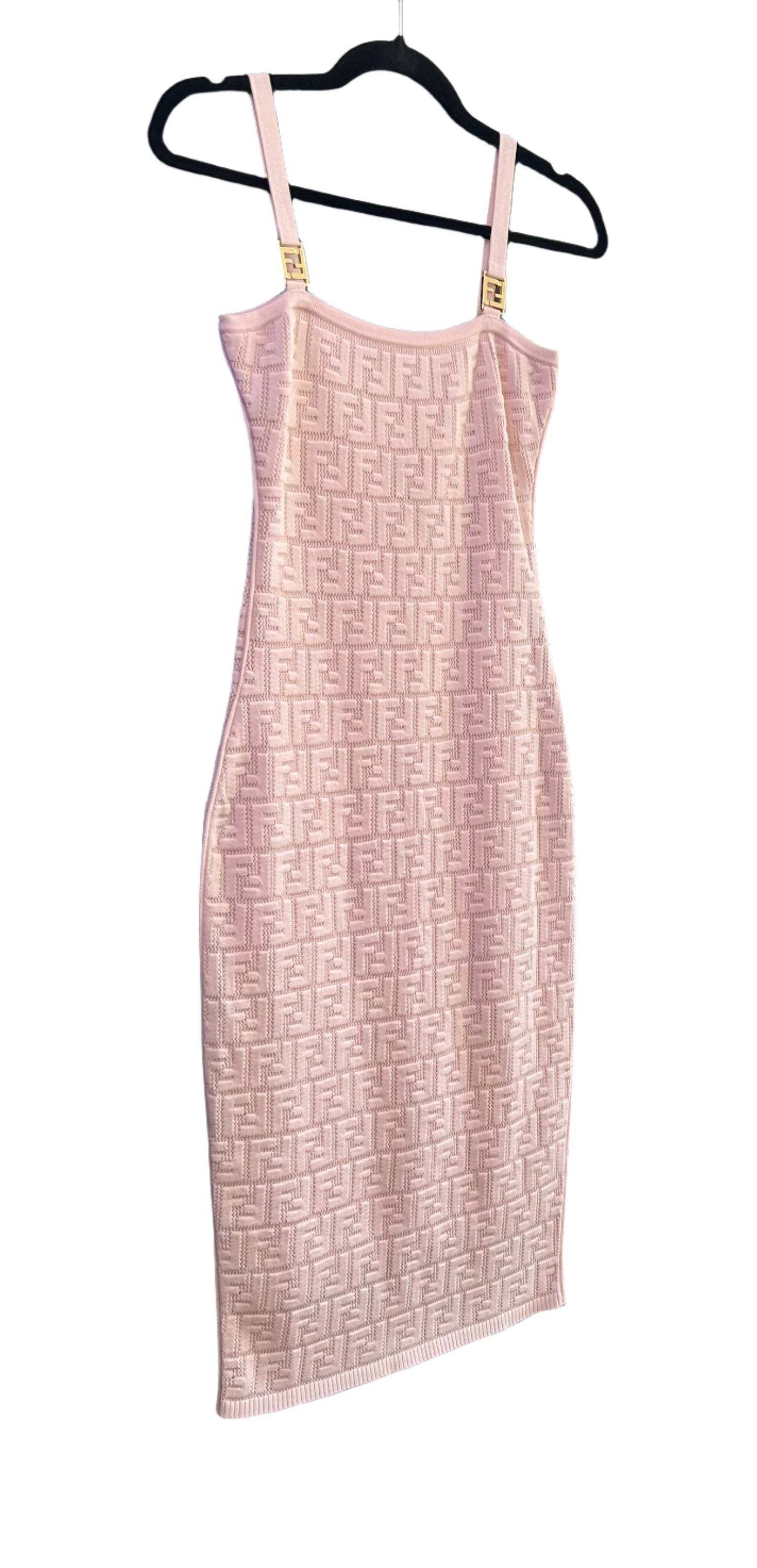 Fendi Light Pink FF Logo Dress