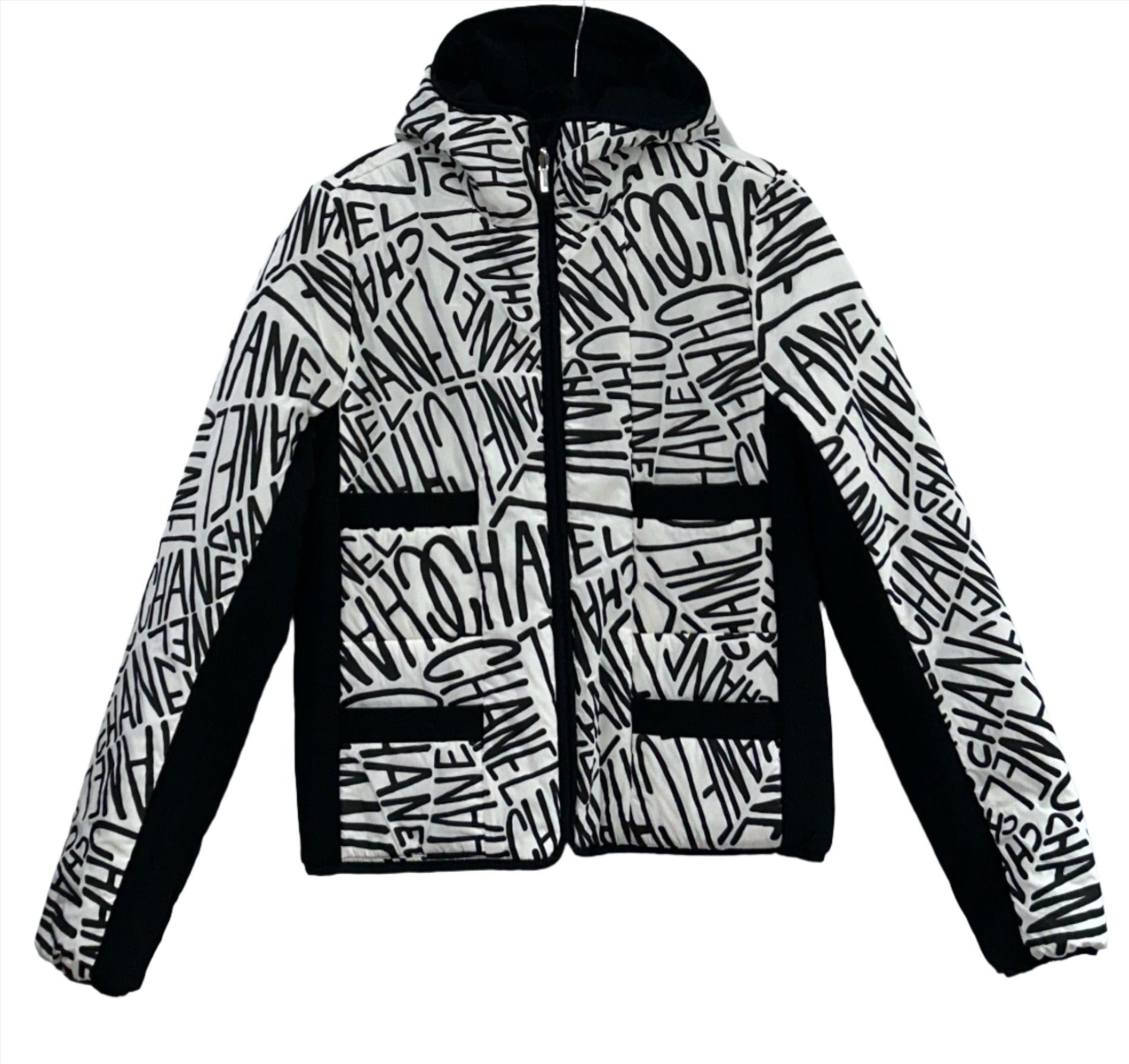 Chanel Black and White Reversible Puffer Jacket