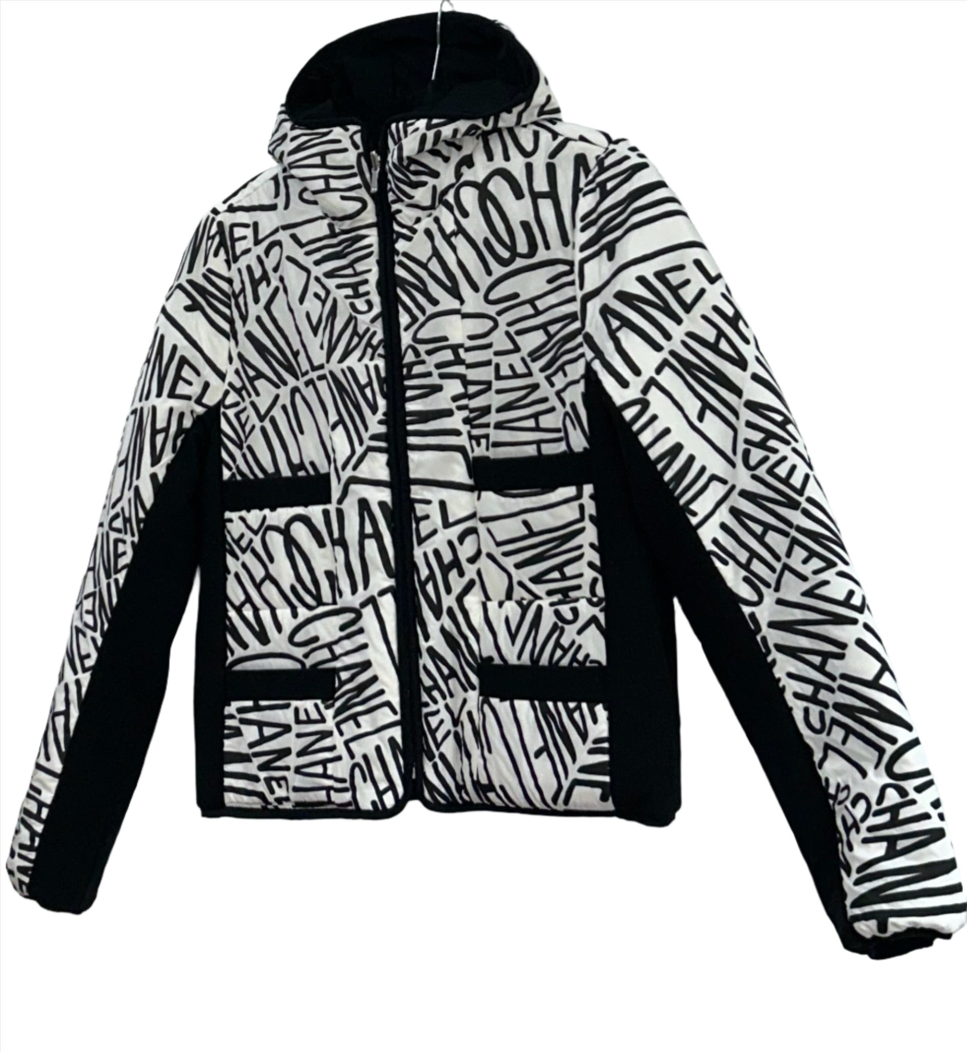Chanel Black and White Reversible Puffer Jacket