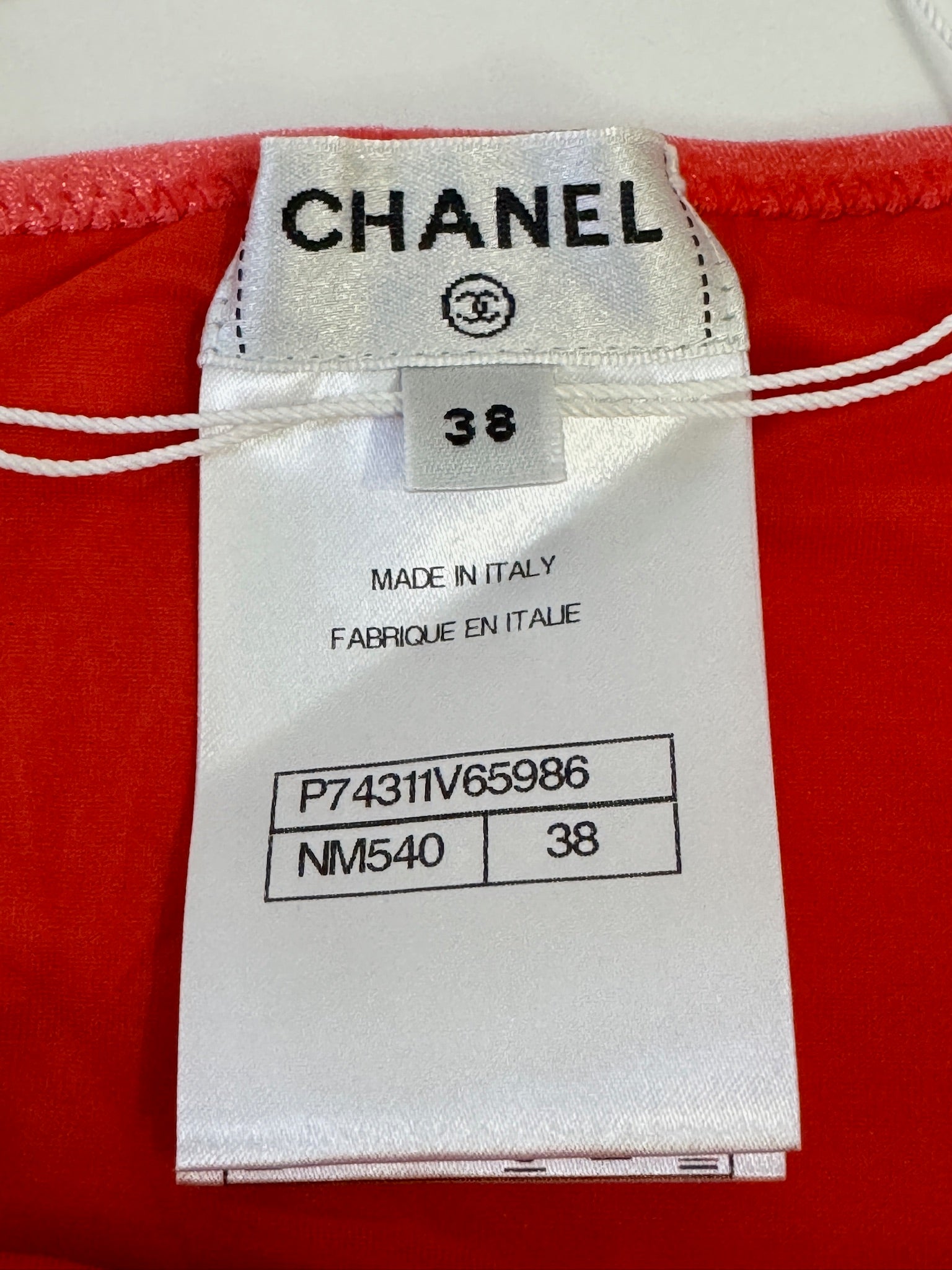 Chanel Coco Beach Coral Red Bikini Top and Bottom Set
