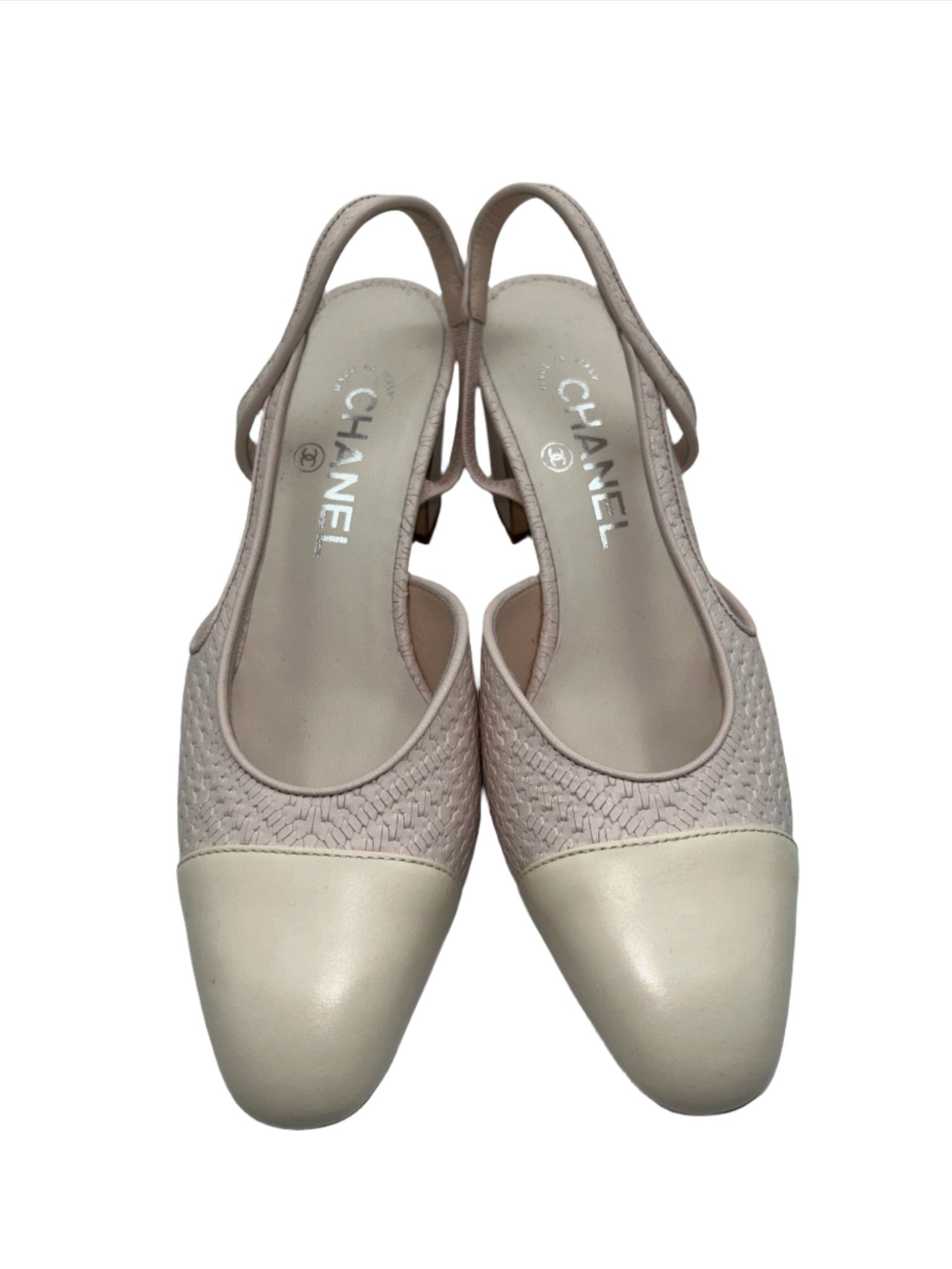 Chanel 2022 Light Pink Slingback Heels
