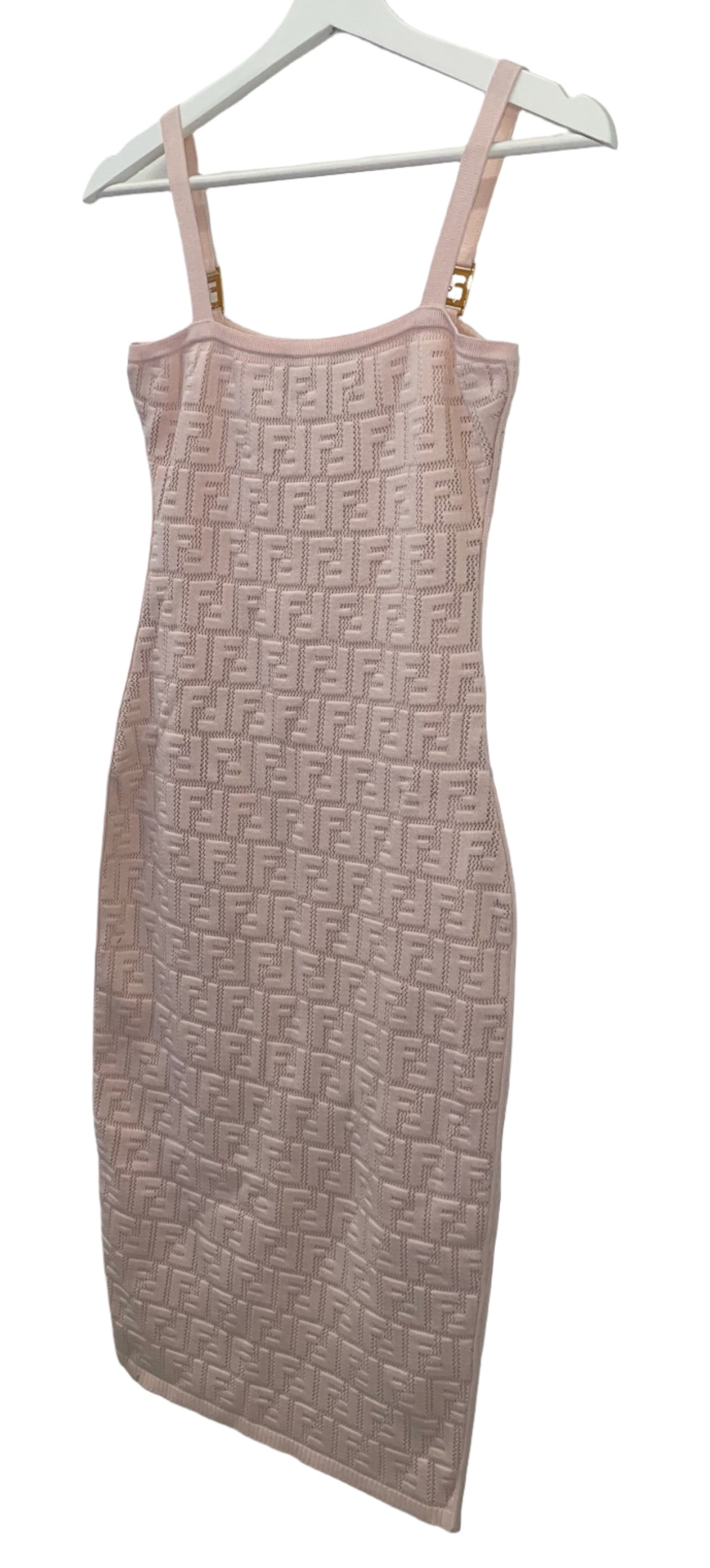 Fendi Light Pink FF Logo Dress