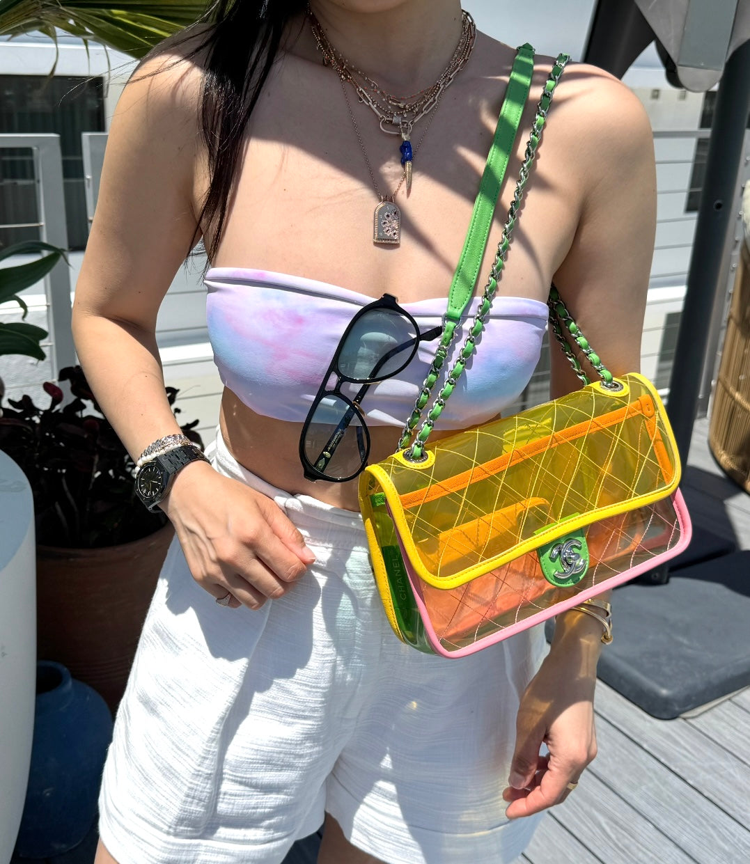 CHANEL Coco Splash PVC Flapbag