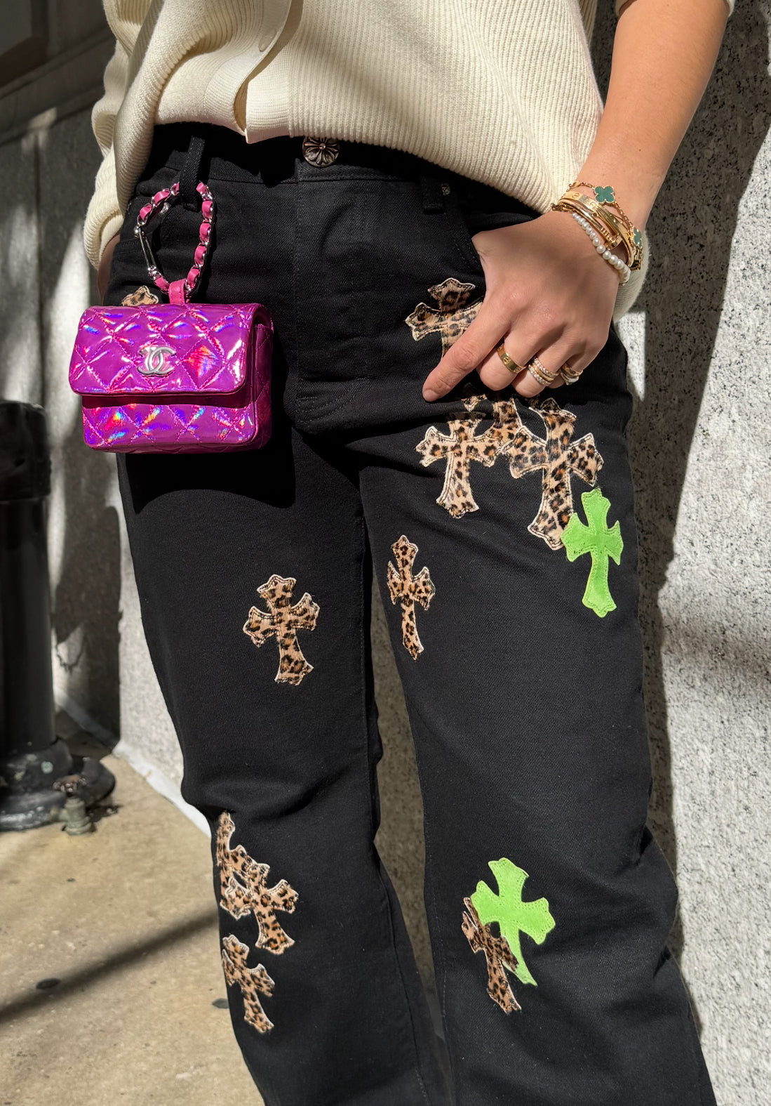 Chanel Pink Iridescent Mirror Bag Charm