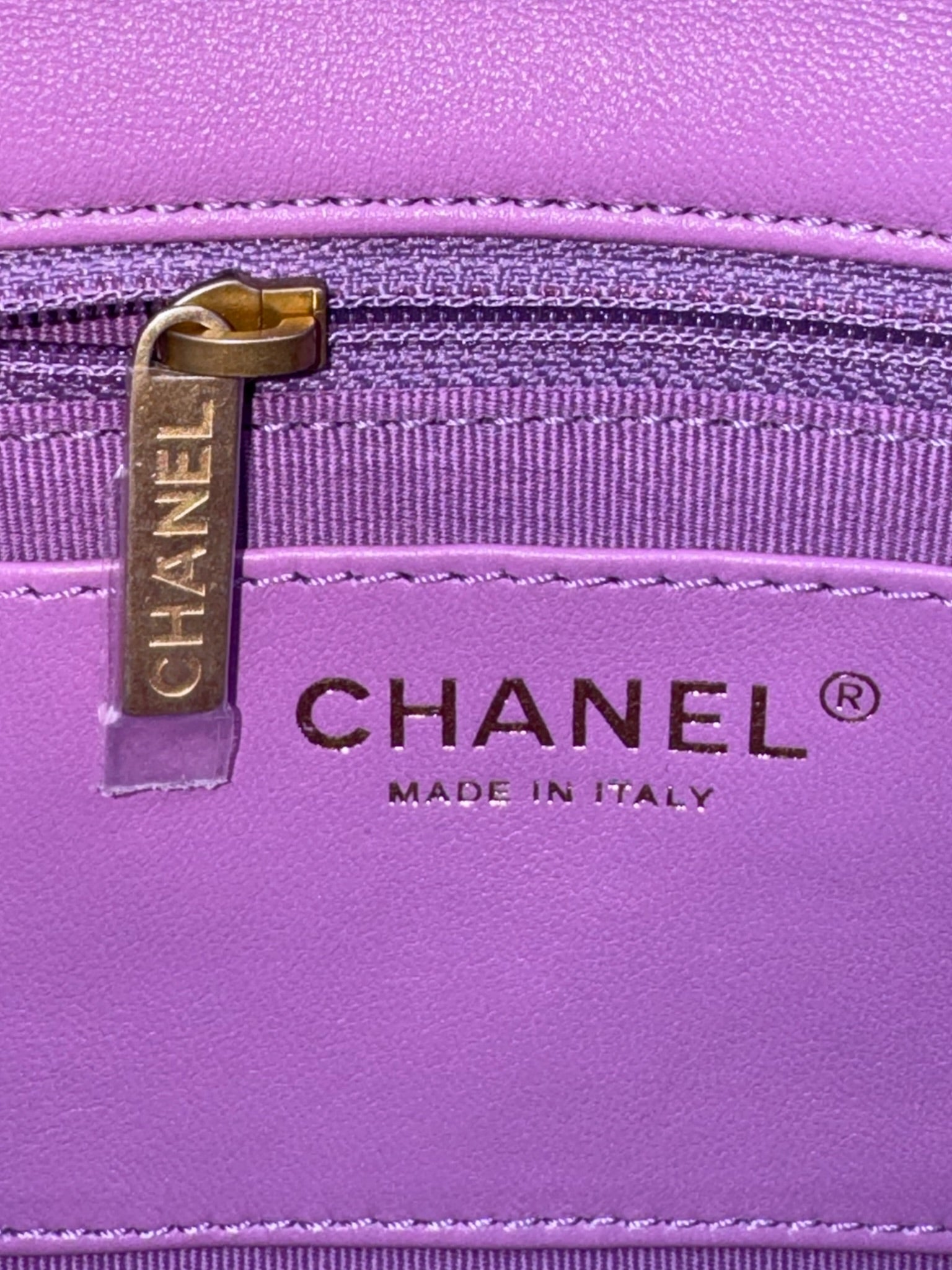 Chanel Purple Leather Funky Town Flapbag