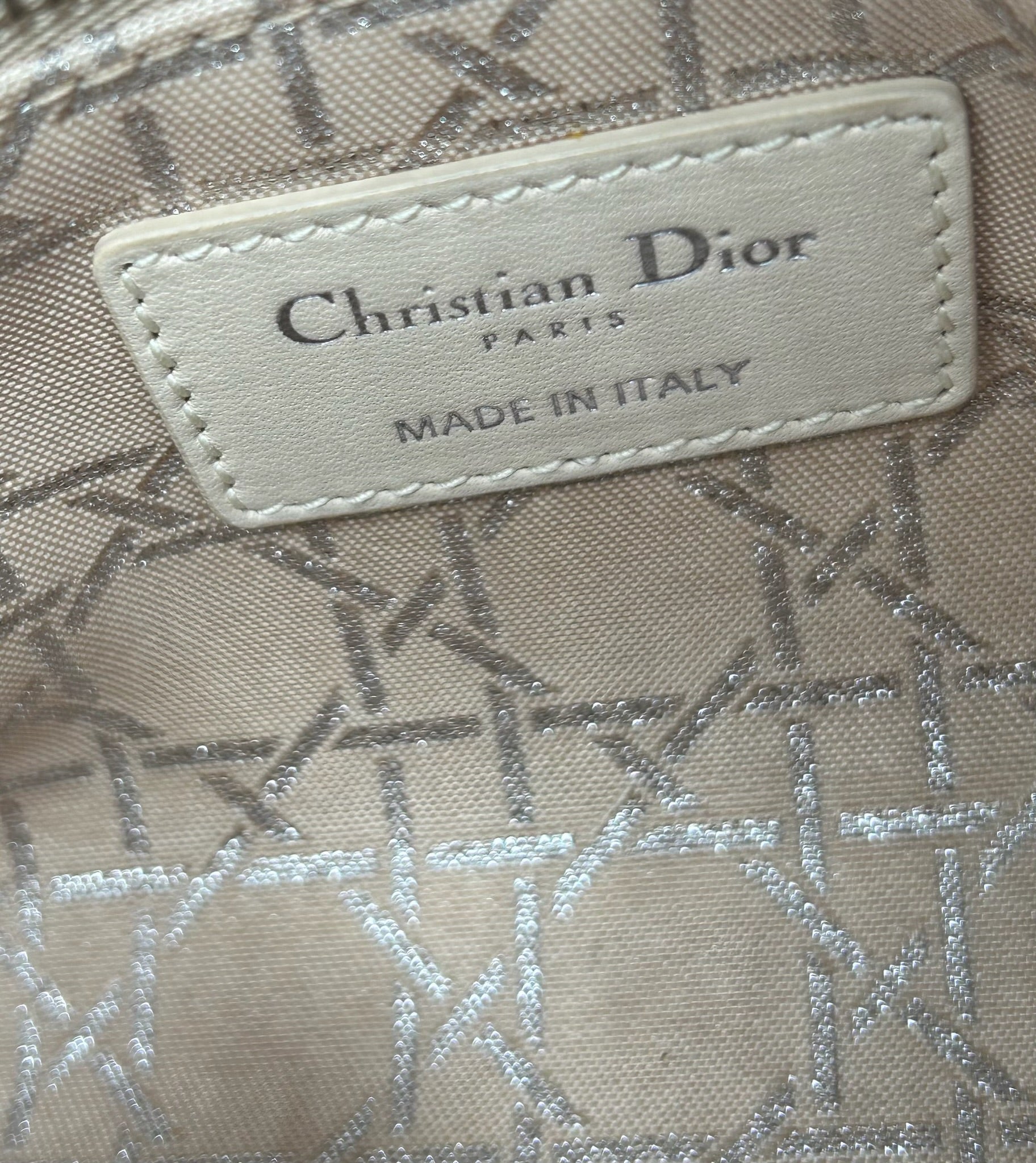 Dior Limited Edition Exclusive Princess Diana Lady Dior Blue Satin Bag with Dior Crystalized Charms and Detachable Strap