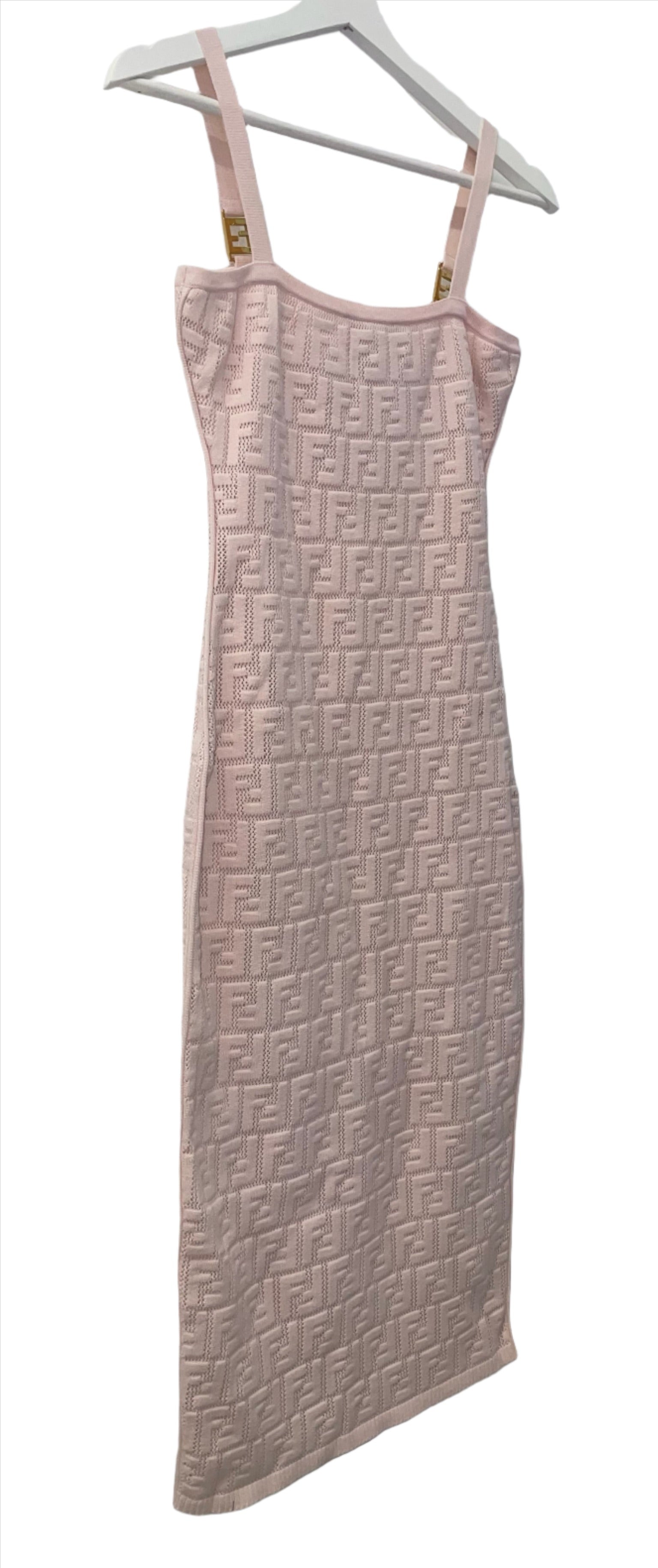 Fendi Light Pink FF Logo Dress