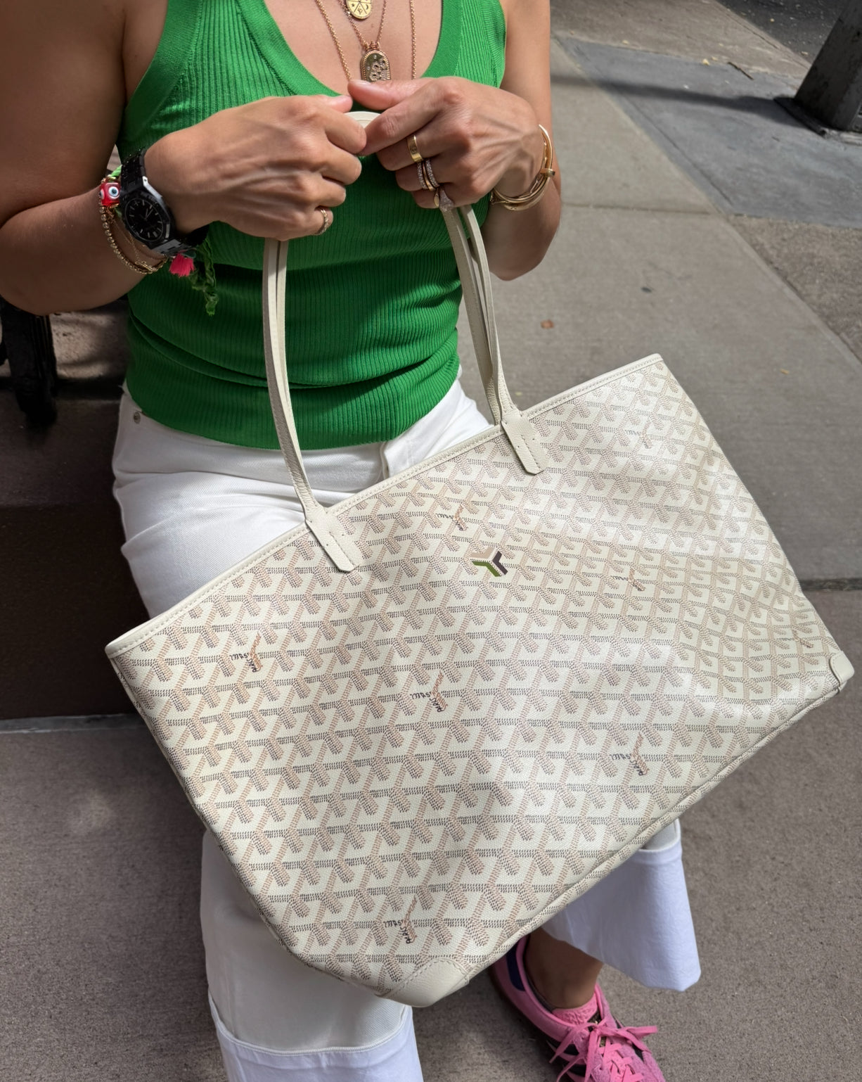 Goyard Artois Beige Sand Color Tote Bag