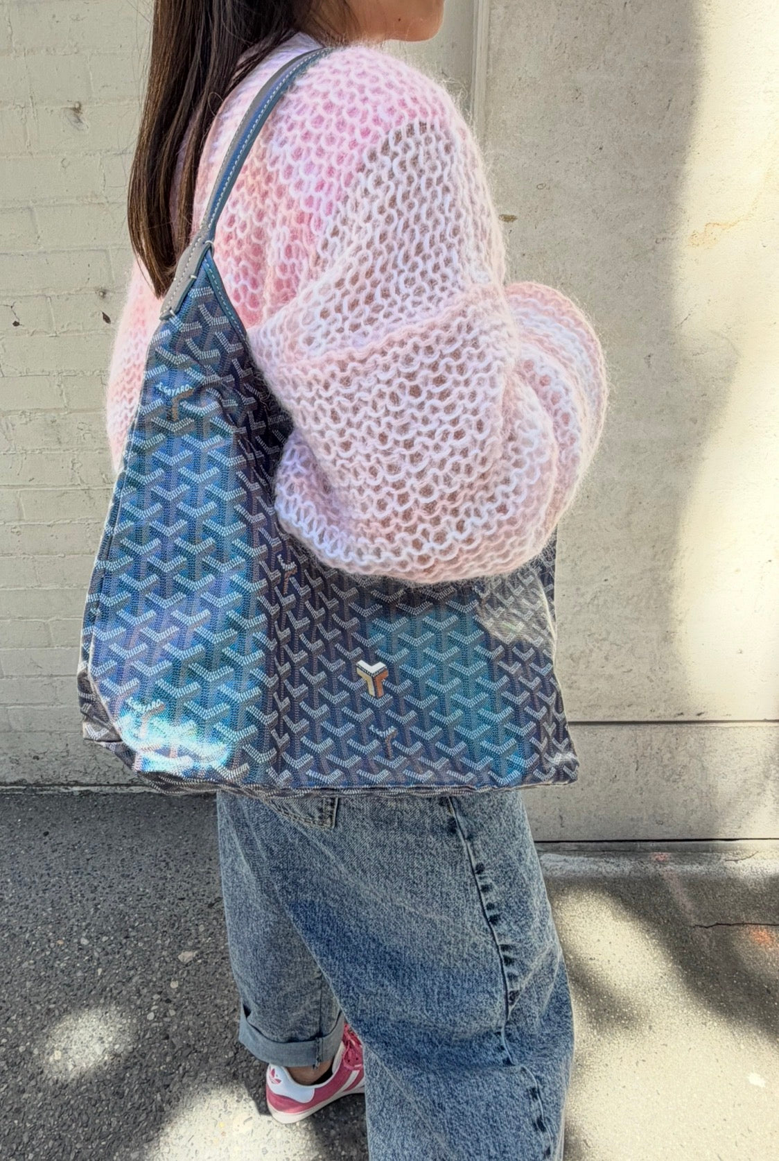 Goyard Boheme Blue Pearly Iridescent Hobo Bag