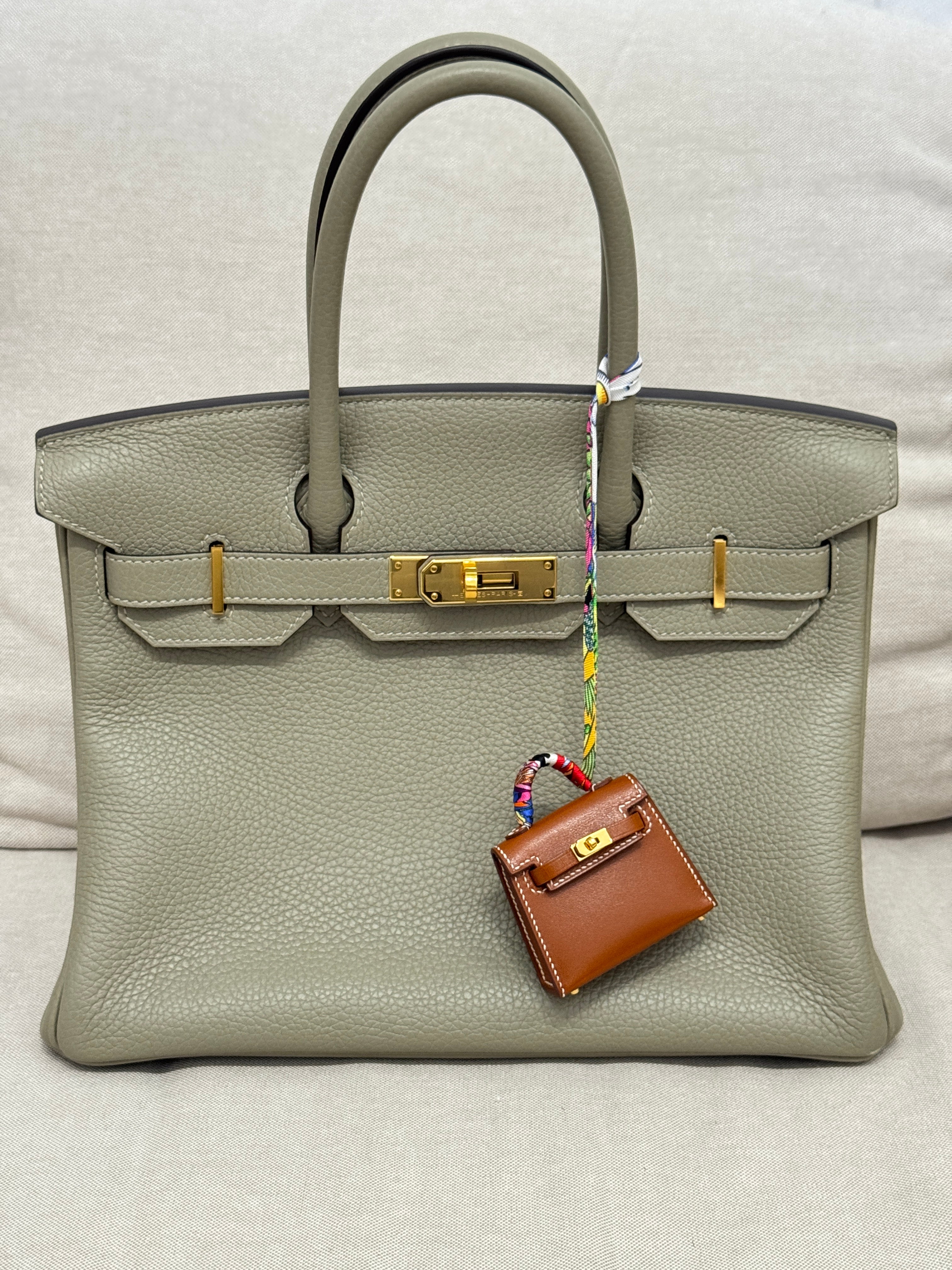 Hermès Micro Kelly Brown Bag Charm