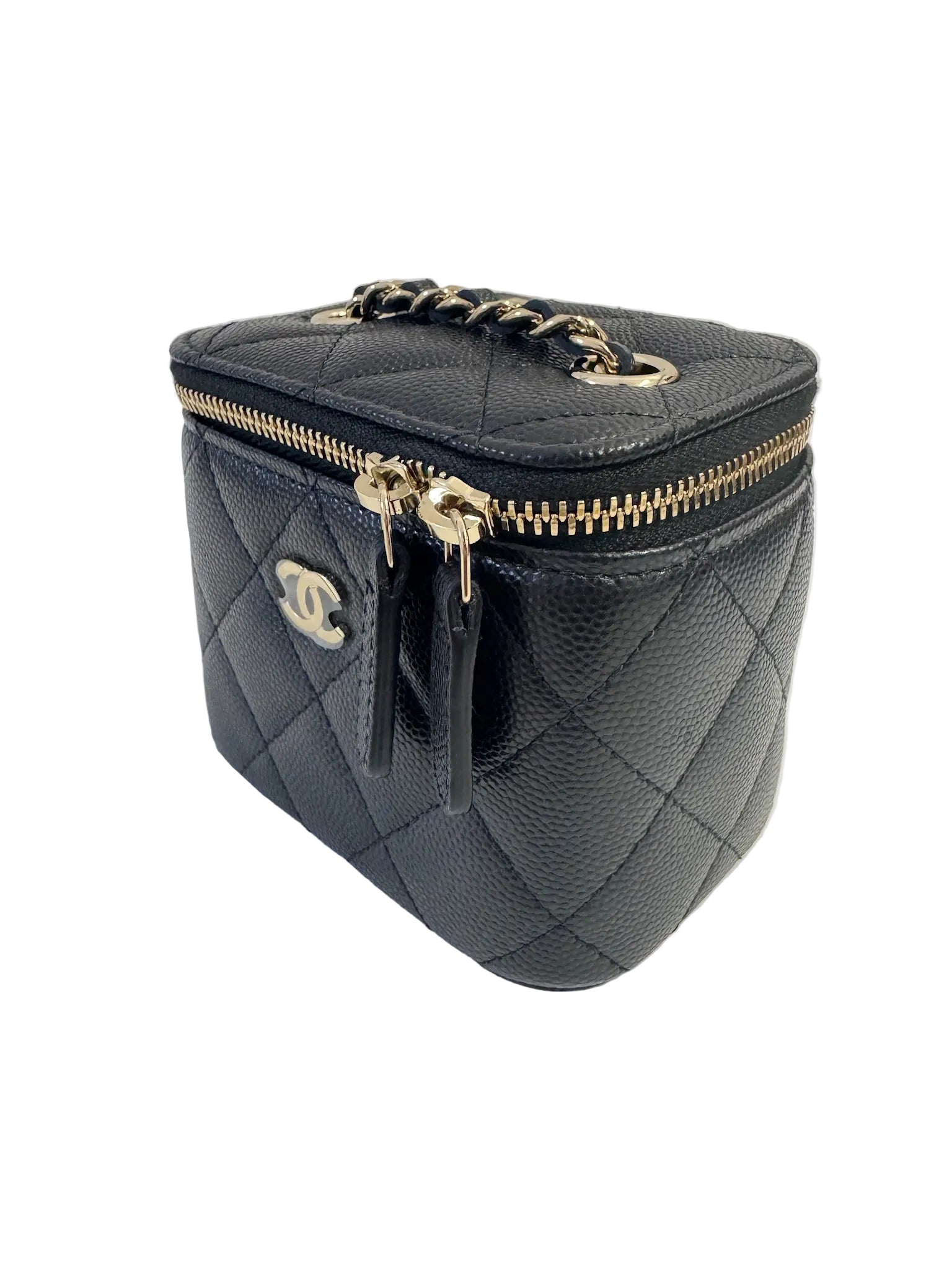 Chanel Black Caviar Mini Box Vanity Bag