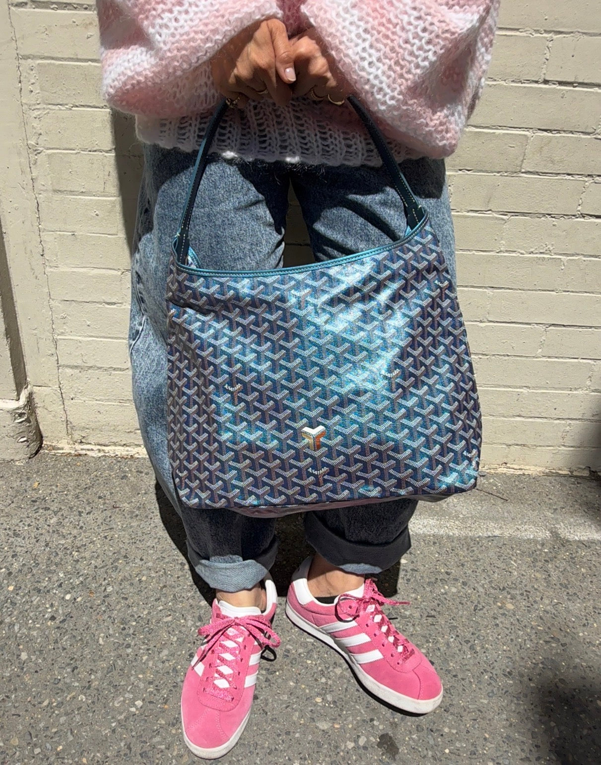 Goyard Boheme Blue Pearly Iridescent Hobo Bag