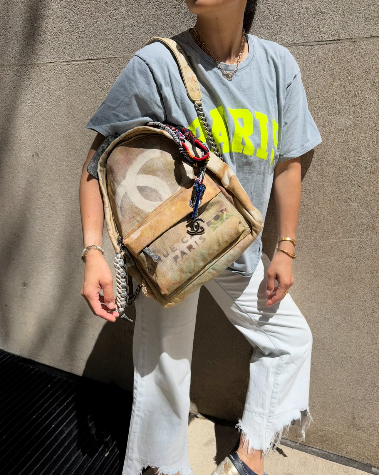 Chanel Canvas Graffiti Backpack