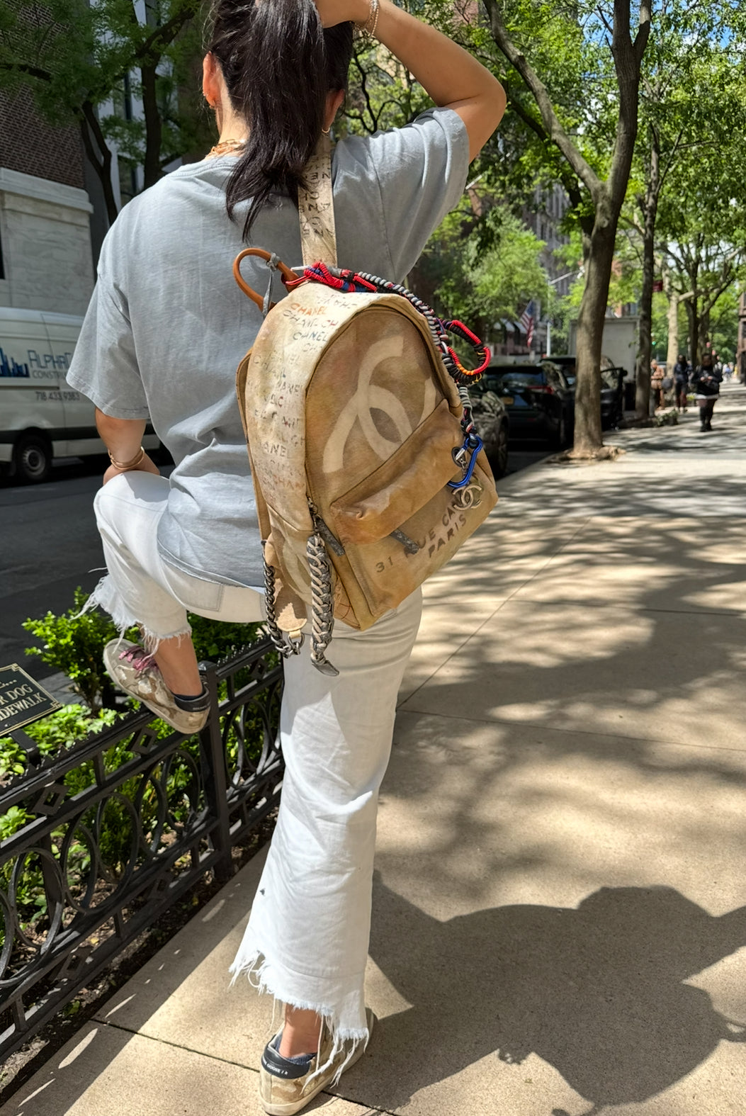 Chanel Canvas Graffiti Backpack
