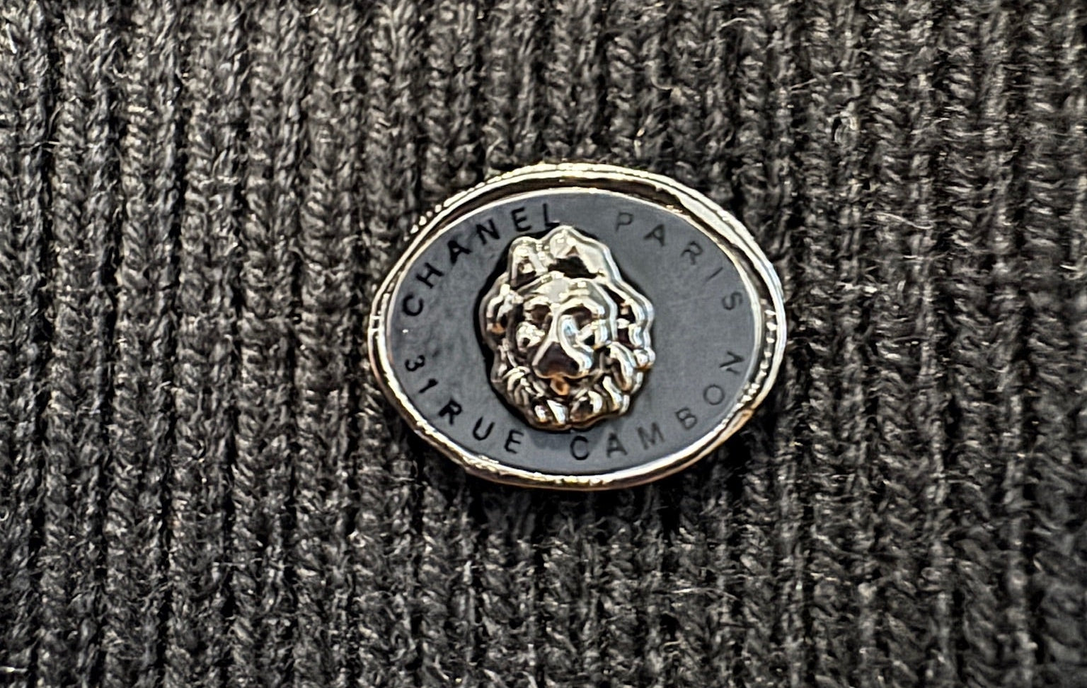 Chanel Black Cashmere Pullover with Colorful CC Logo and Charms