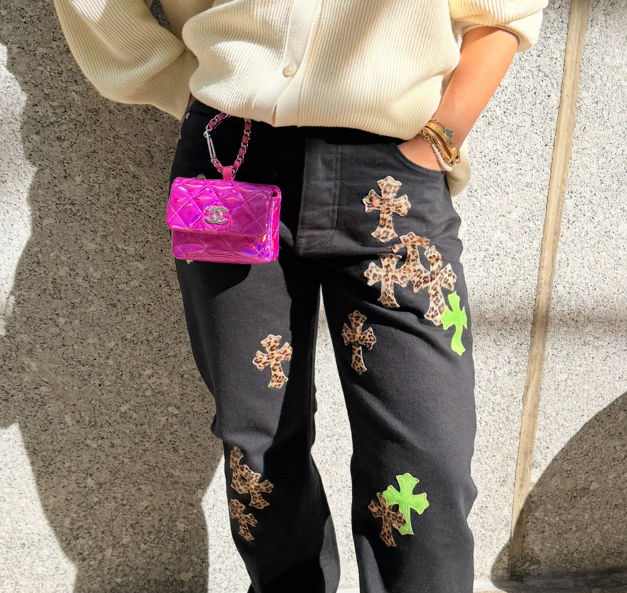 Chanel Pink Iridescent Mirror Bag Charm