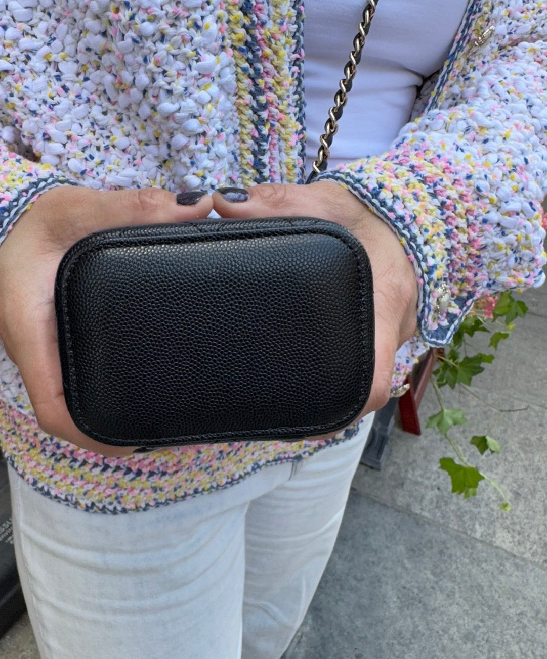Chanel Black Caviar Mini Box Vanity Bag