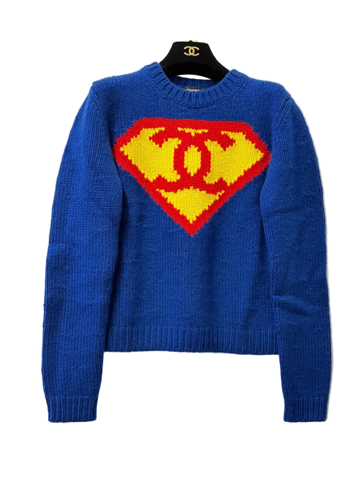 CHANEL Superman CC Cashmere Pullover Sweater