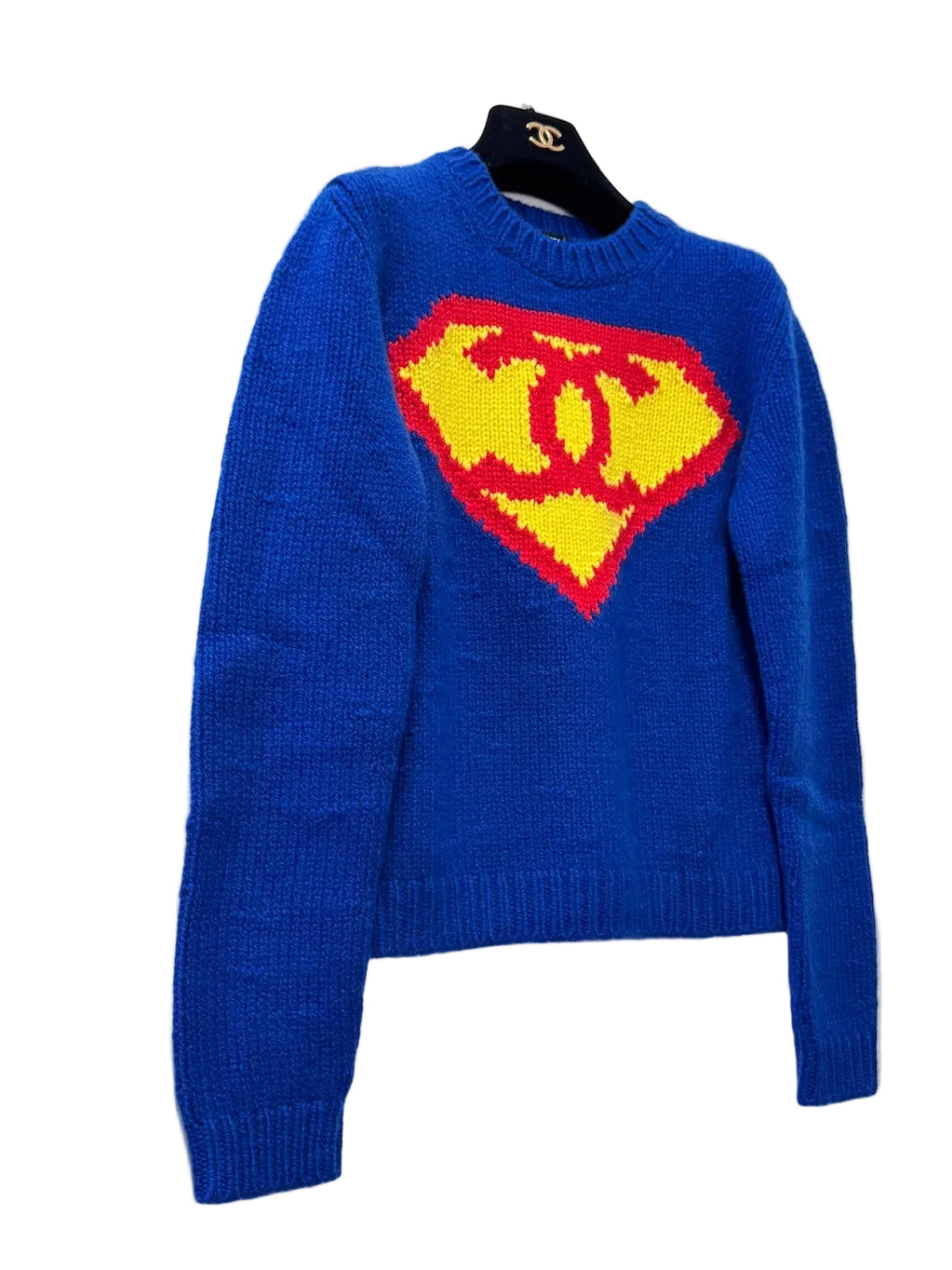 CHANEL Superman CC Cashmere Pullover Sweater