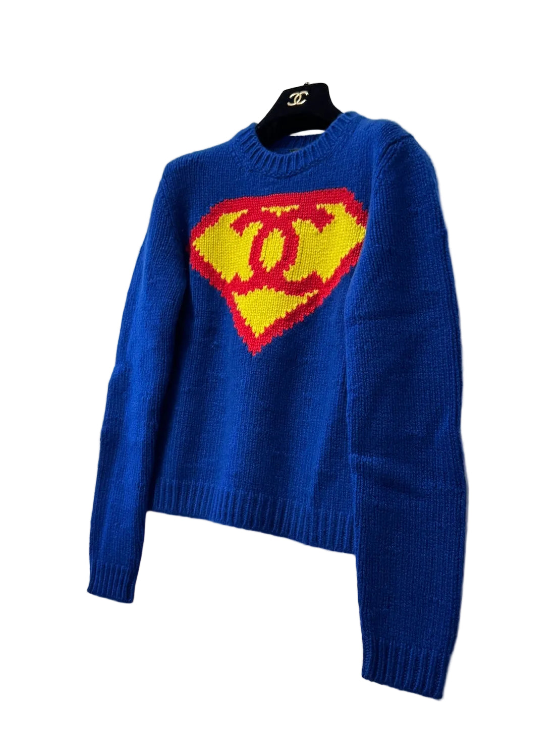 CHANEL Superman CC Cashmere Pullover Sweater