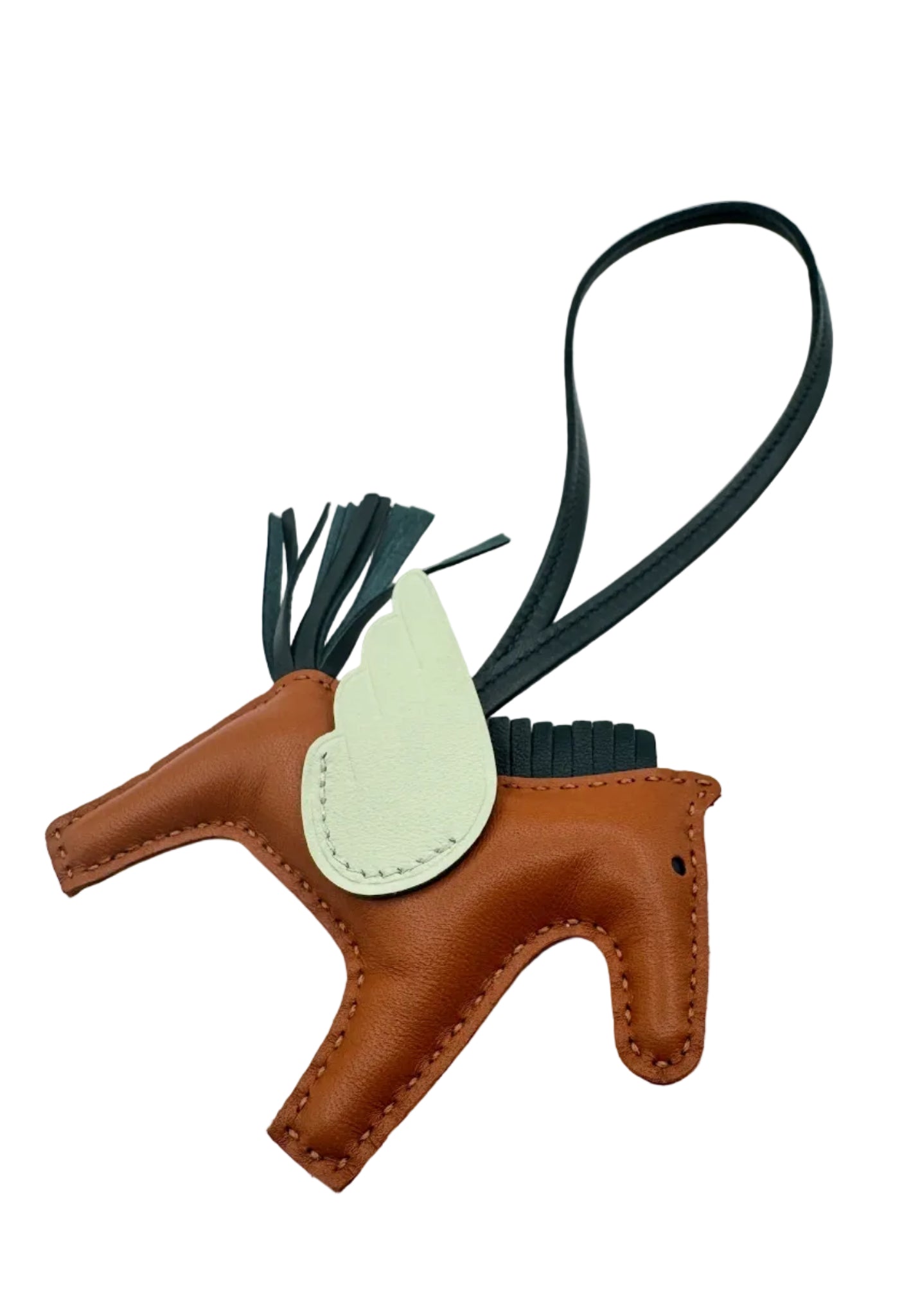 Hermès Rodeo PM Pegase Bag Charm Brown Vert Cypress Vert Fizz