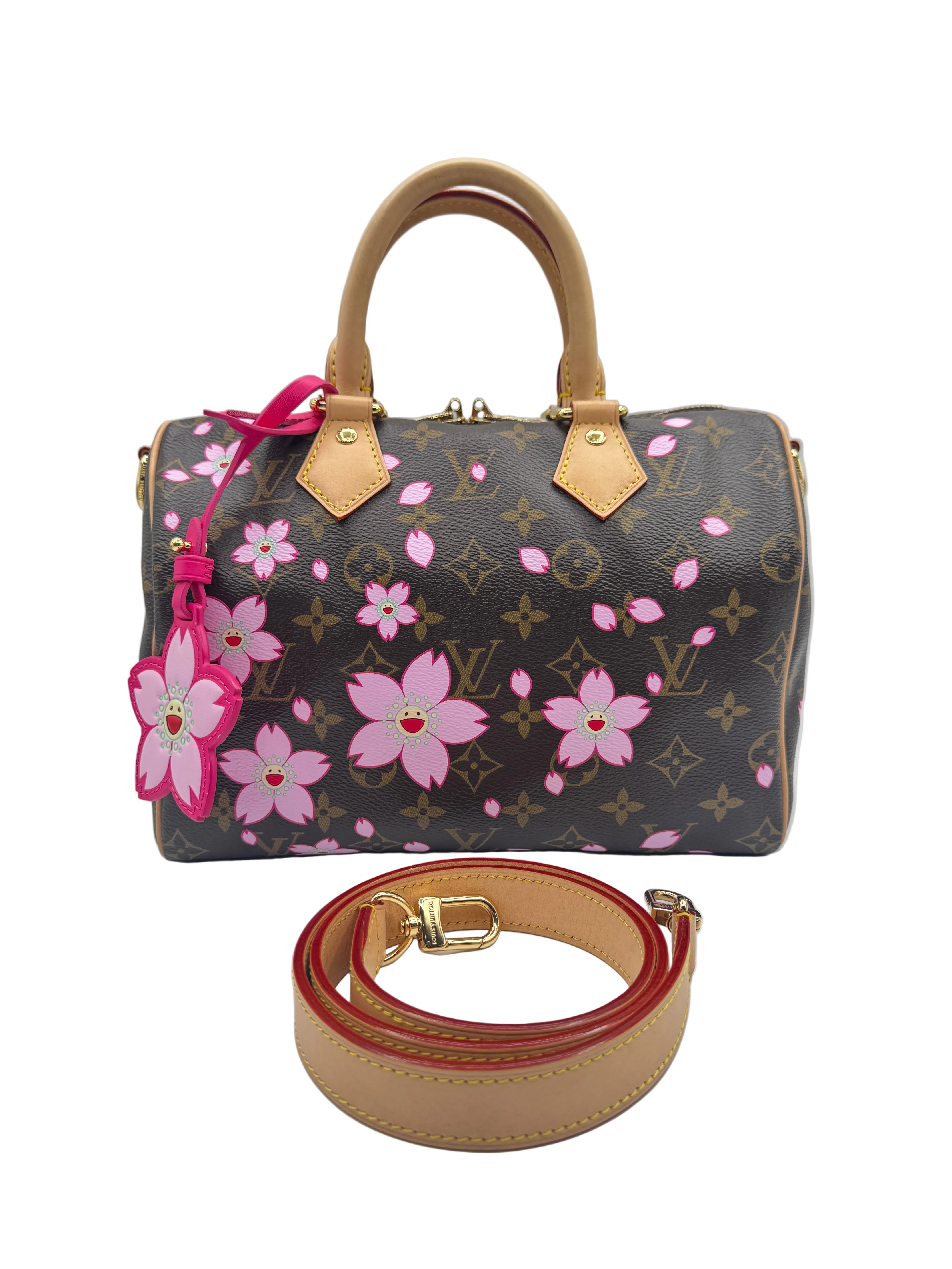 Louis Vuitton X Takashi Murakami Cherry Blossom Brown Monogram Speedy 25
