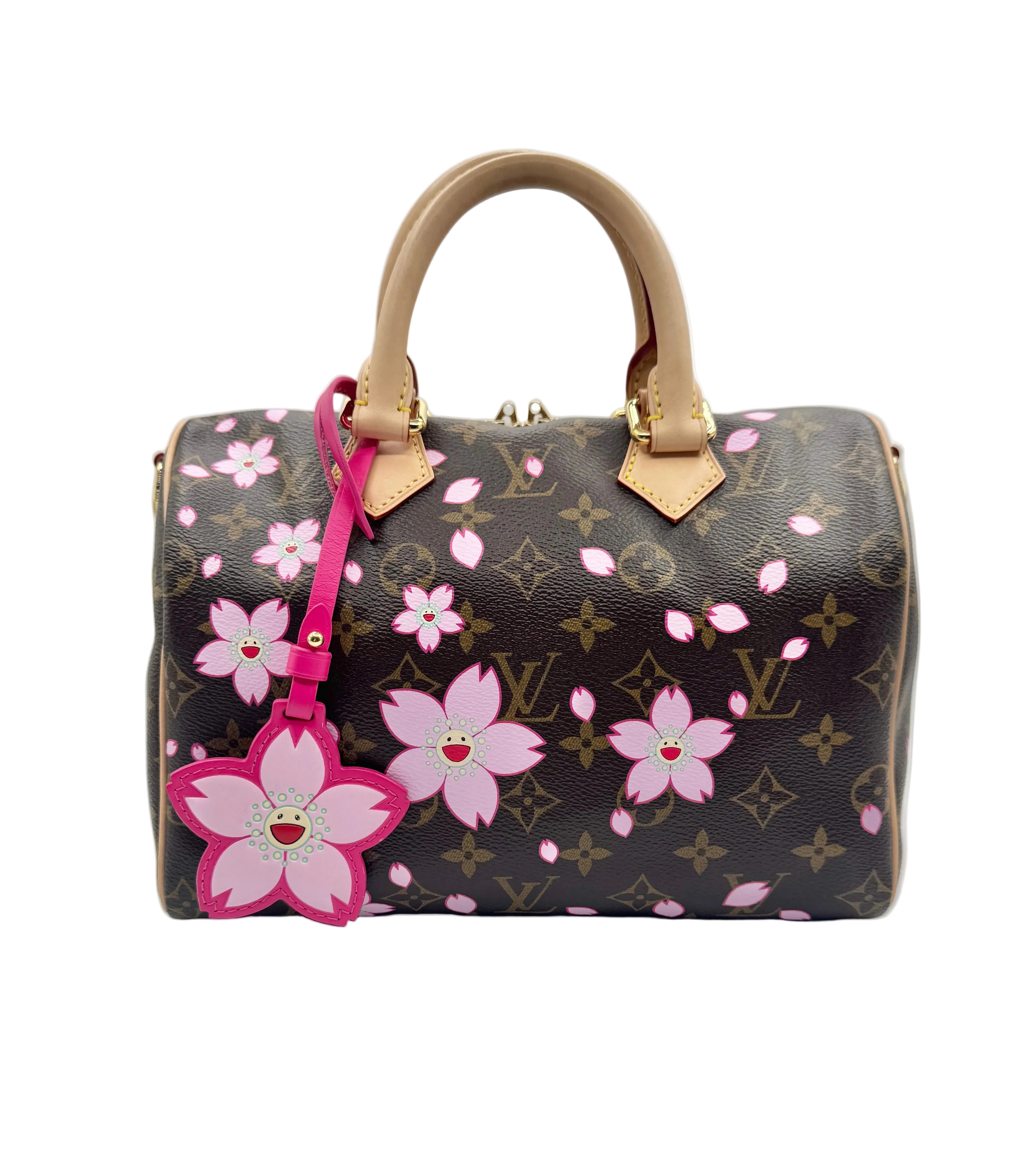 Louis Vuitton X Takashi Murakami Cherry Blossom Brown Monogram Speedy 25