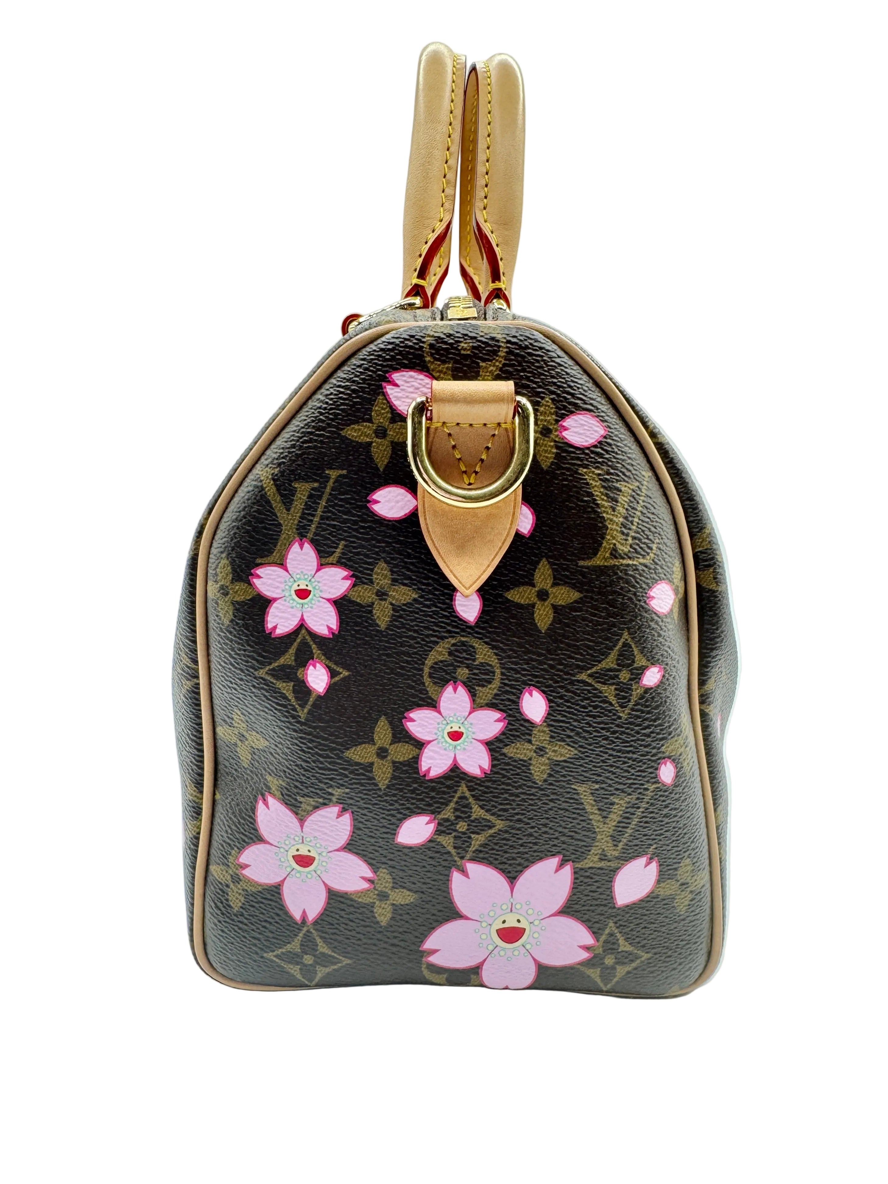 Louis Vuitton X Takashi Murakami Cherry Blossom Brown Monogram Speedy 25
