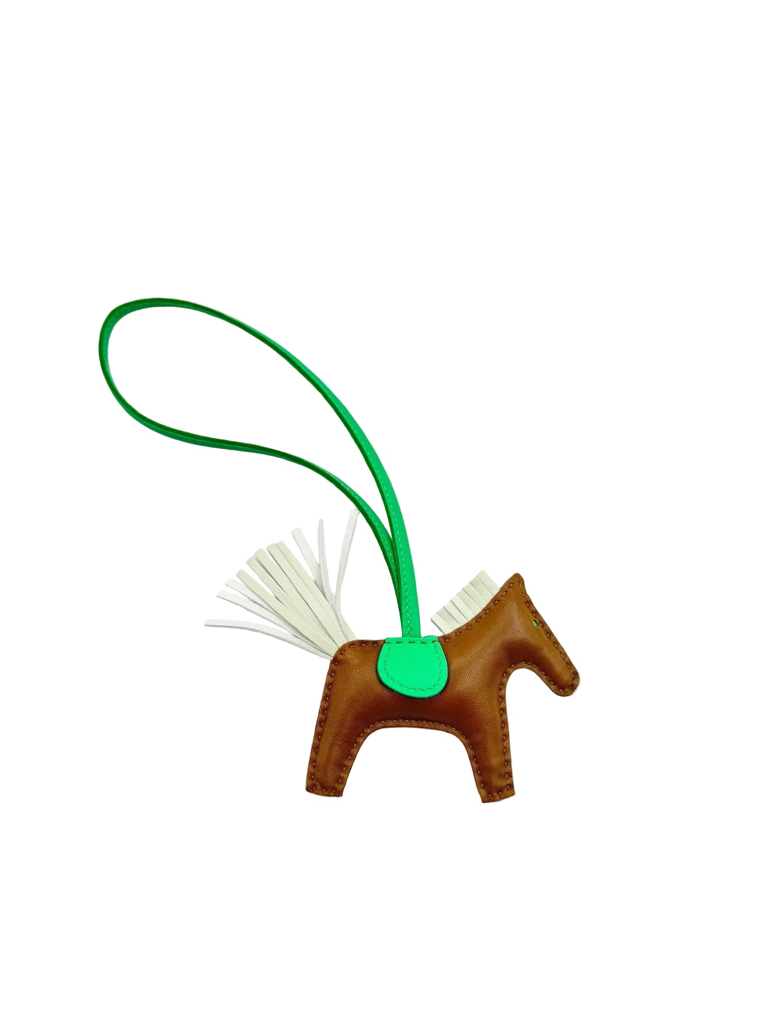 Hermès Rodeo PM Bag Charm Brown Vert Comic Vert Fizz