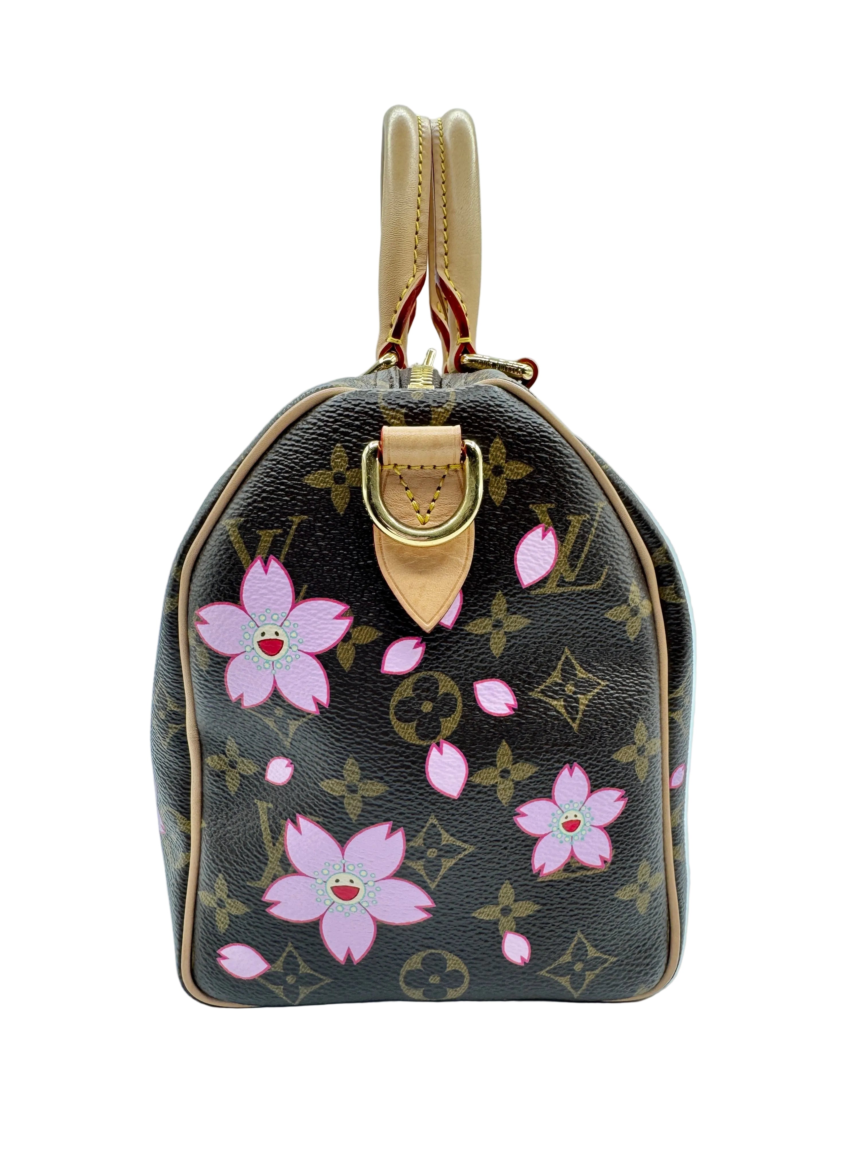 Louis Vuitton X Takashi Murakami Cherry Blossom Brown Monogram Speedy 25