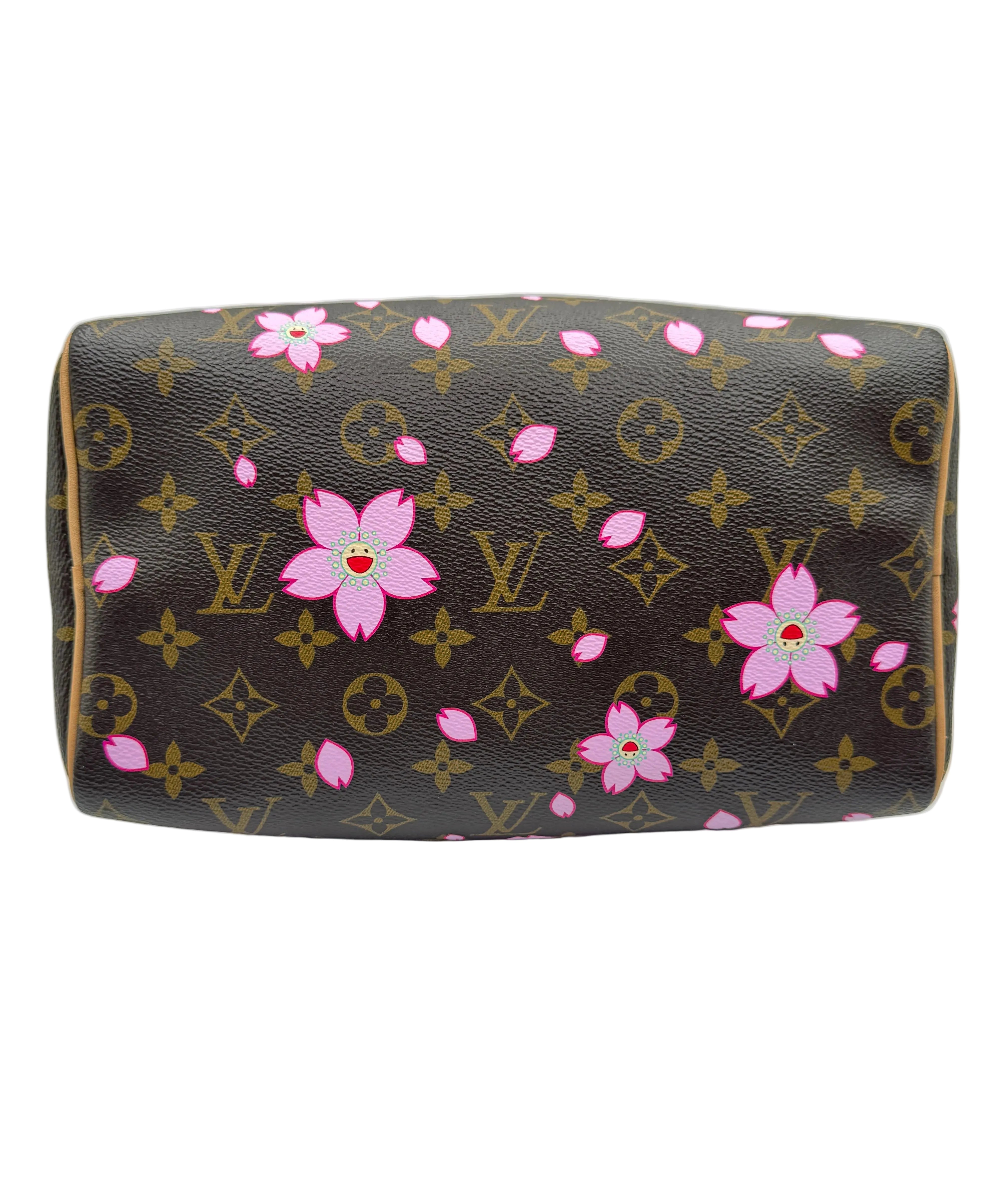 Louis Vuitton X Takashi Murakami Cherry Blossom Brown Monogram Speedy 25