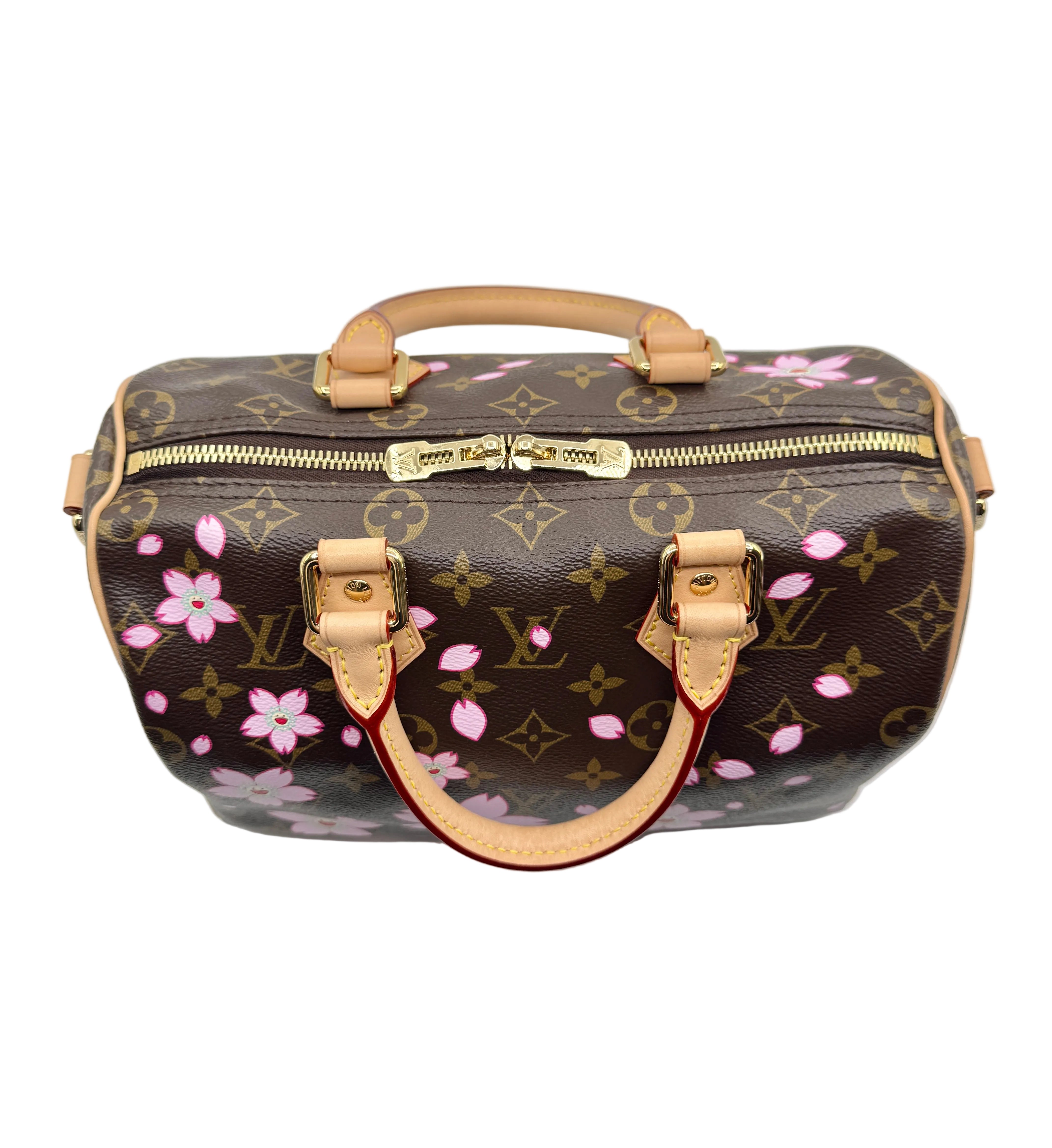 Louis Vuitton X Takashi Murakami Cherry Blossom Brown Monogram Speedy 25