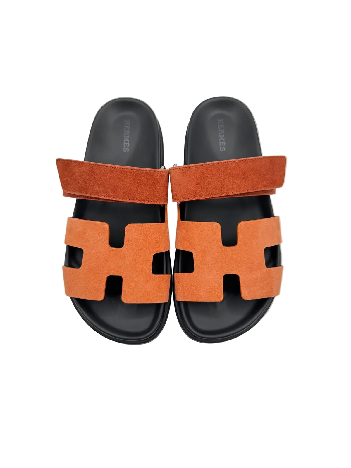 Hermès Rose Bois De Santal and Rouge De Turin Chypre Sandals