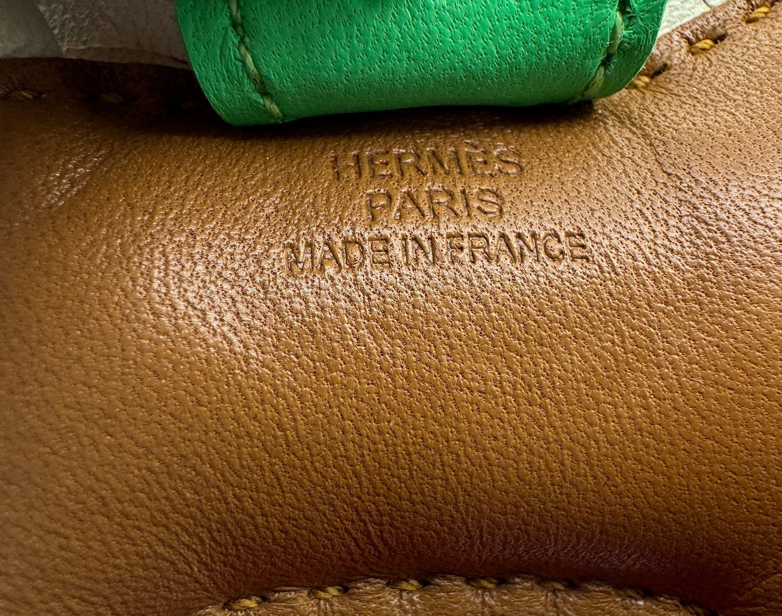 Hermès Rodeo PM Bag Charm Brown Vert Comic Vert Fizz