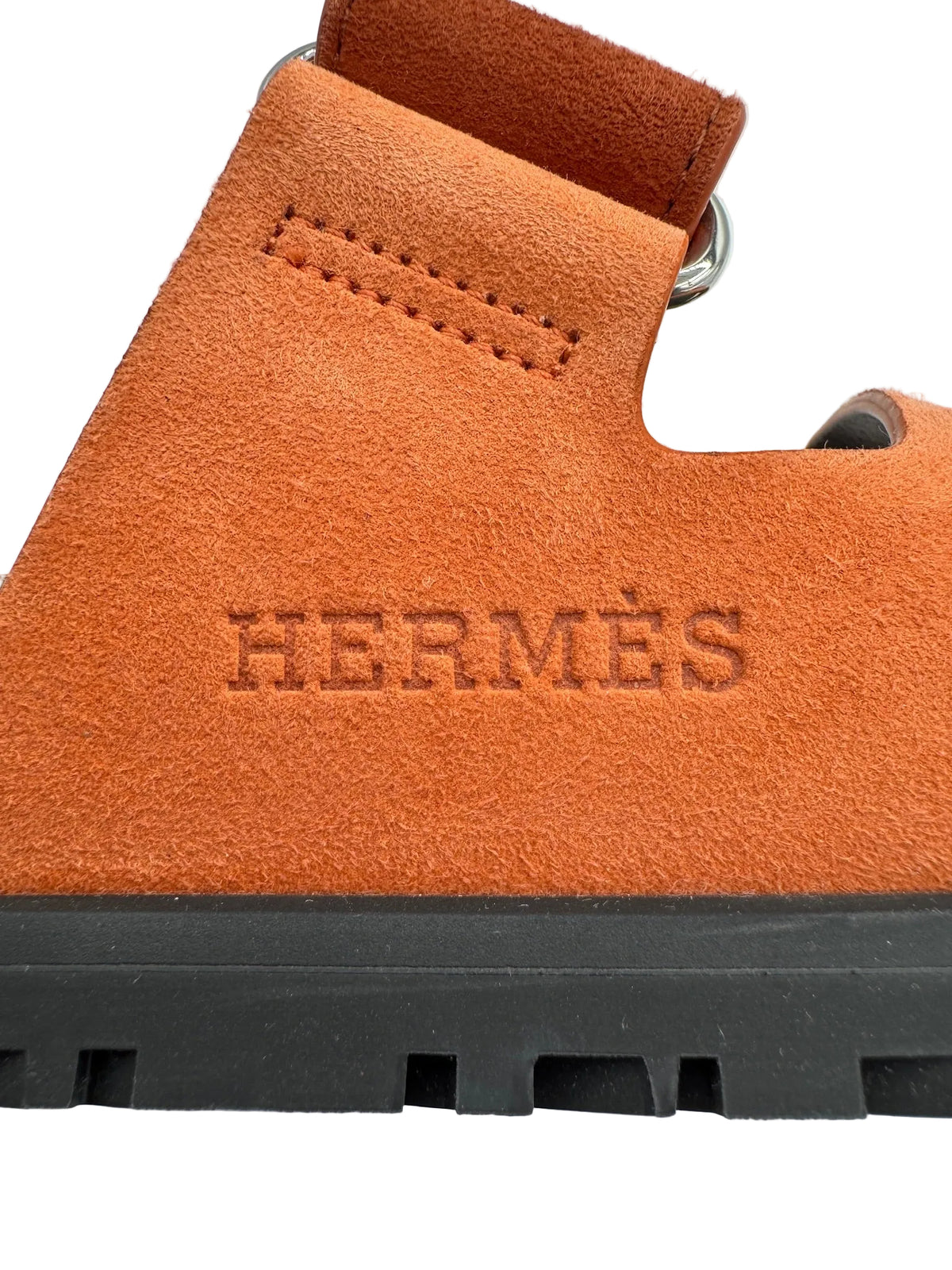 Hermès Rose Bois De Santal and Rouge De Turin Chypre Sandals