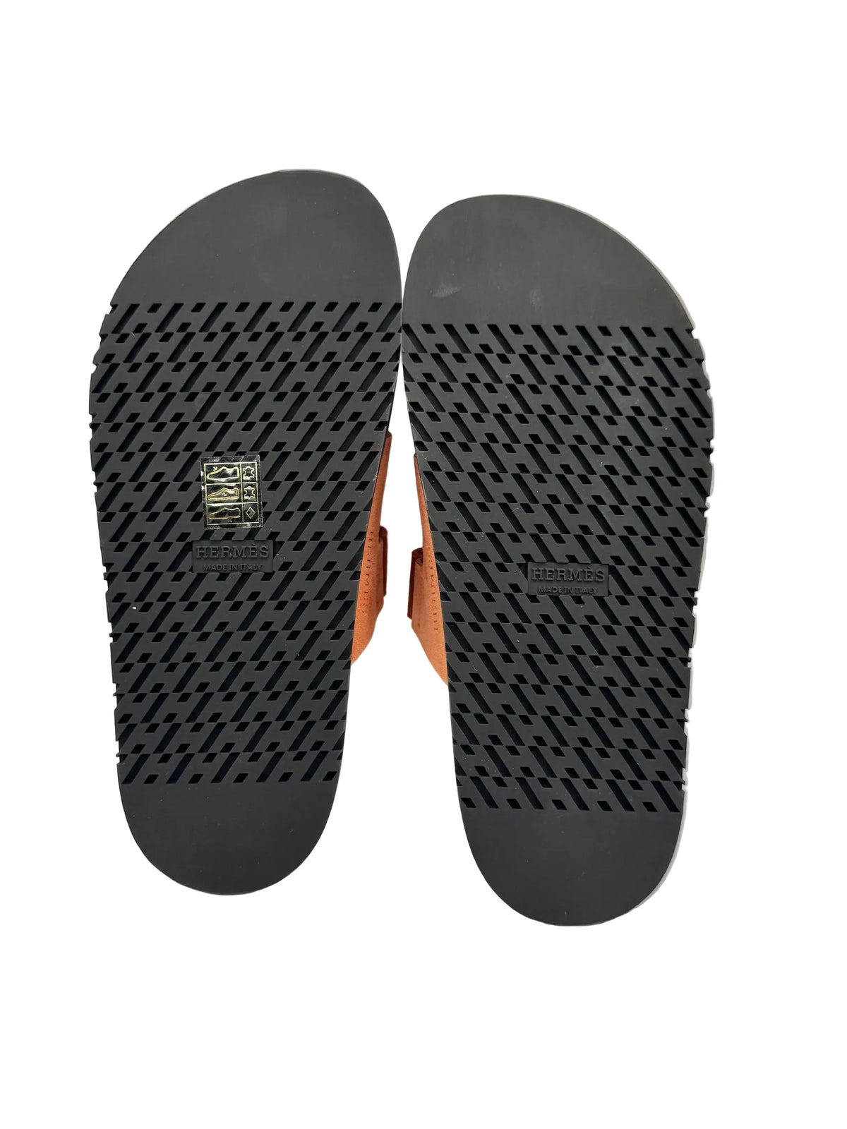 Hermès Rose Bois De Santal and Rouge De Turin Chypre Sandals