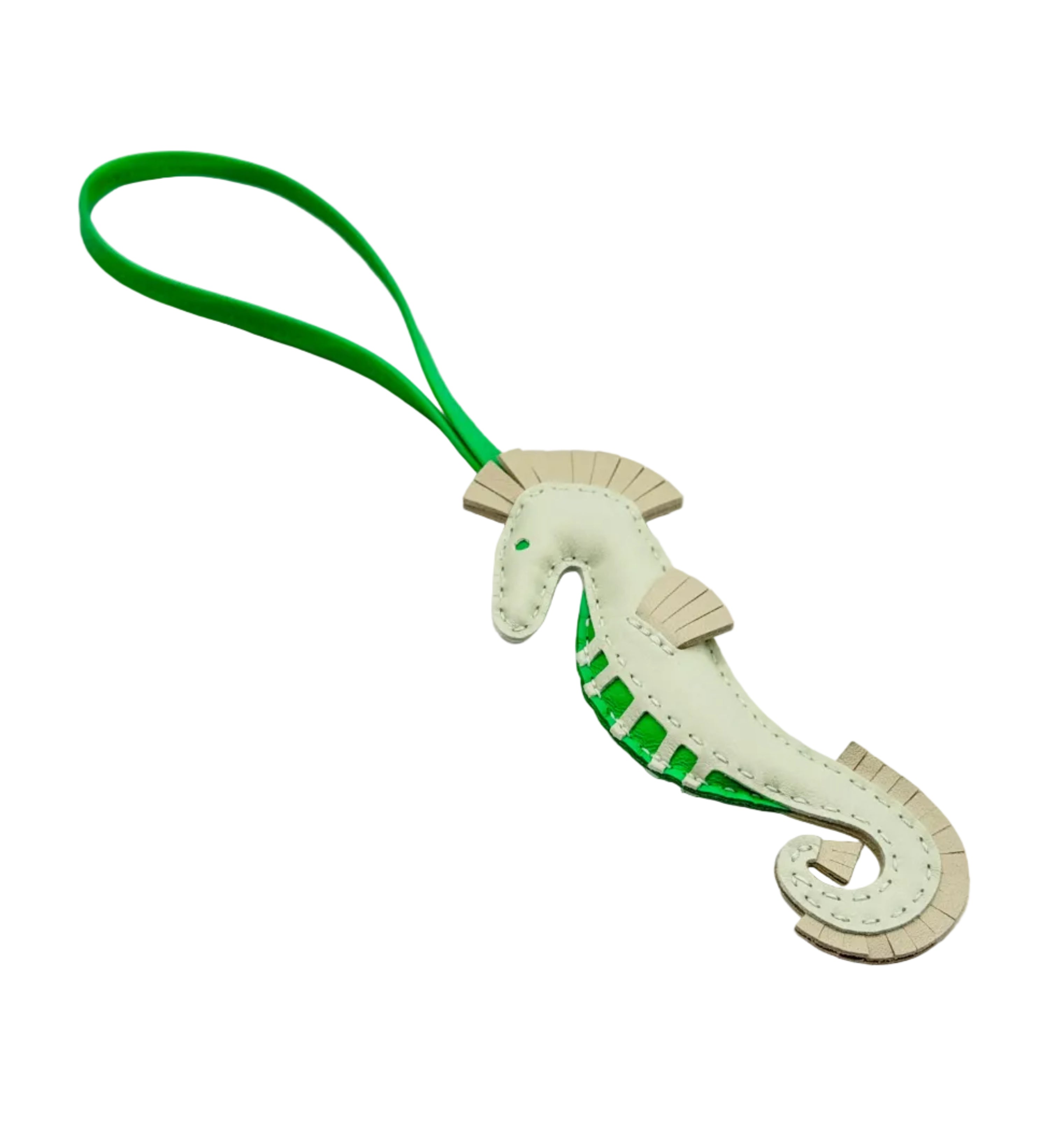 Hermès Seahorse Bag Charm Vert Comic Vert Fizz