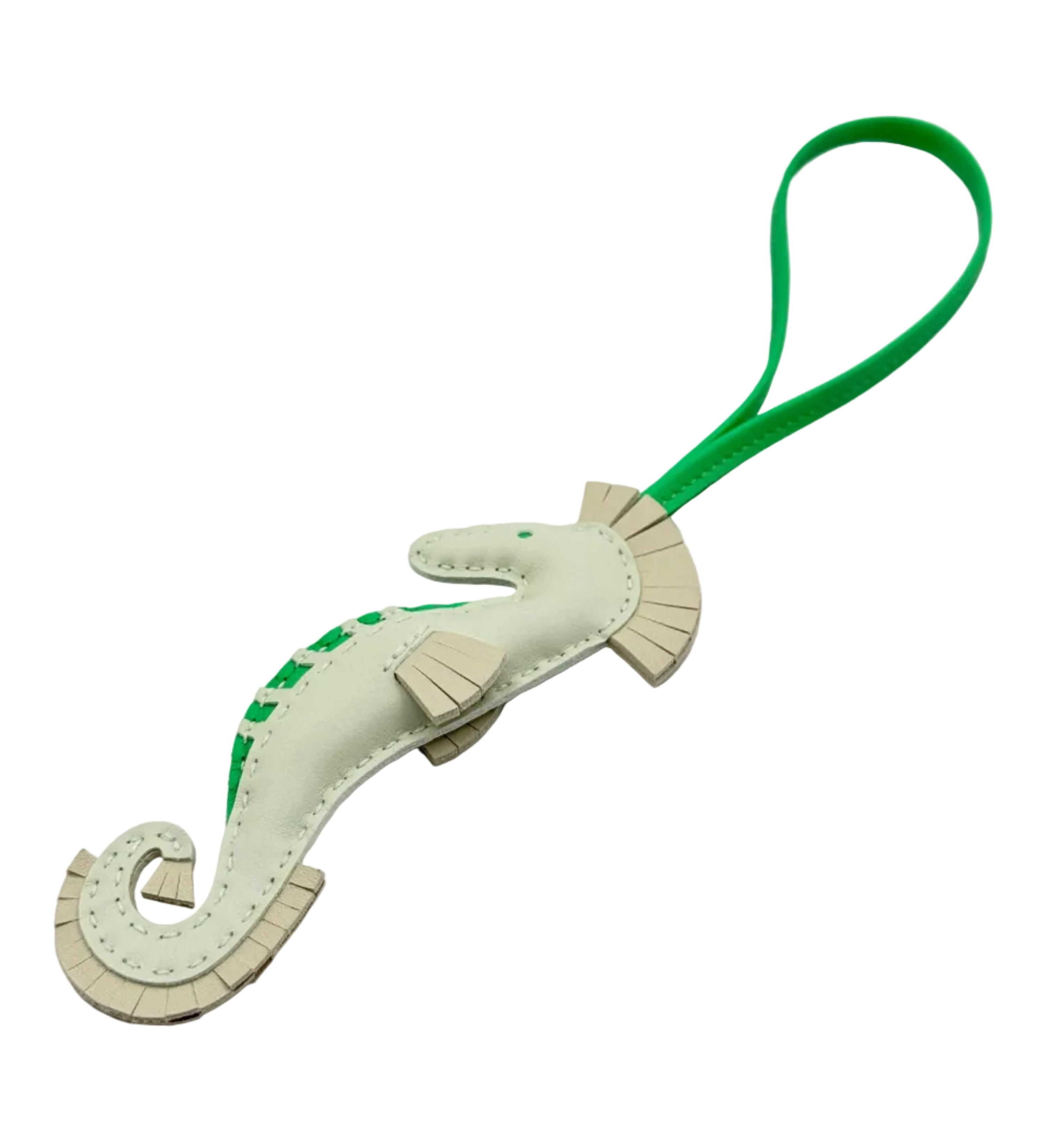Hermès Seahorse Bag Charm Vert Comic Vert Fizz